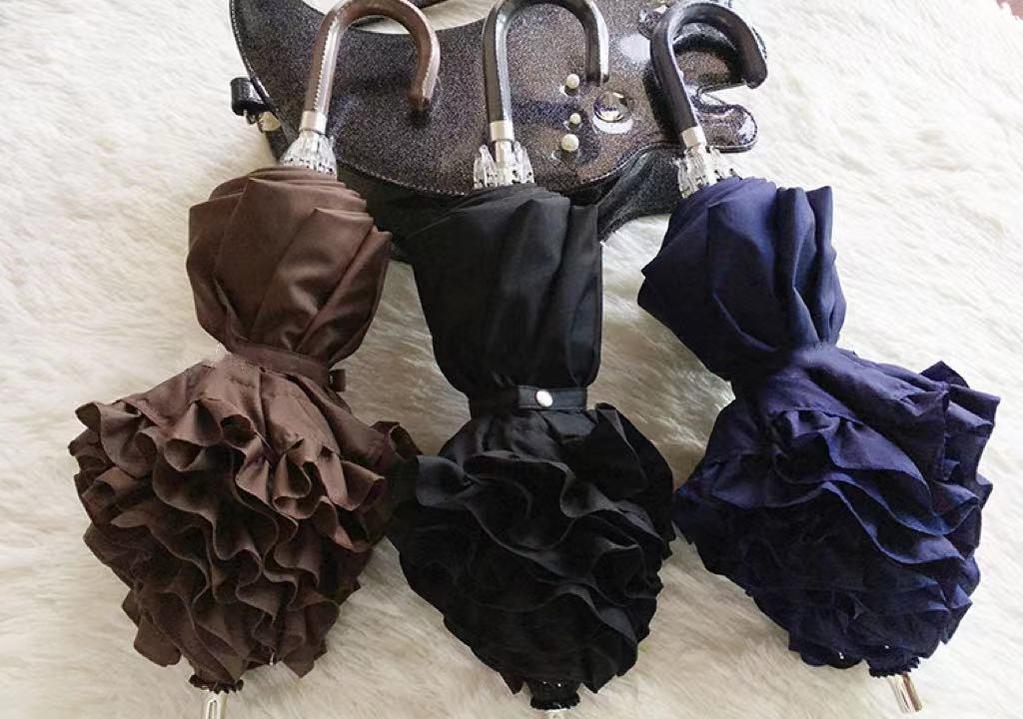 Classic Lolita Parasol, Two-Folded Umbrella for Daily Use - Image 14