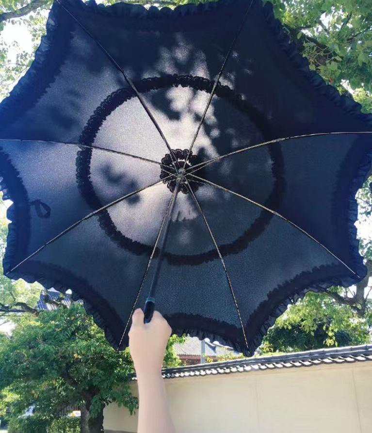 Classic Lolita Parasol, Two-Folded Umbrella for Daily Use - Image 23