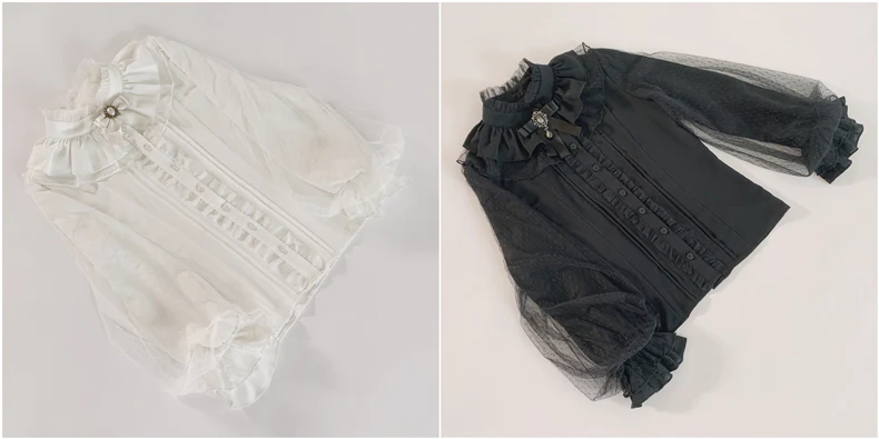 Kencrlo - Dim Moonlight - Classic Lolita Chiffon Yarn Inner Blouse - Image 7