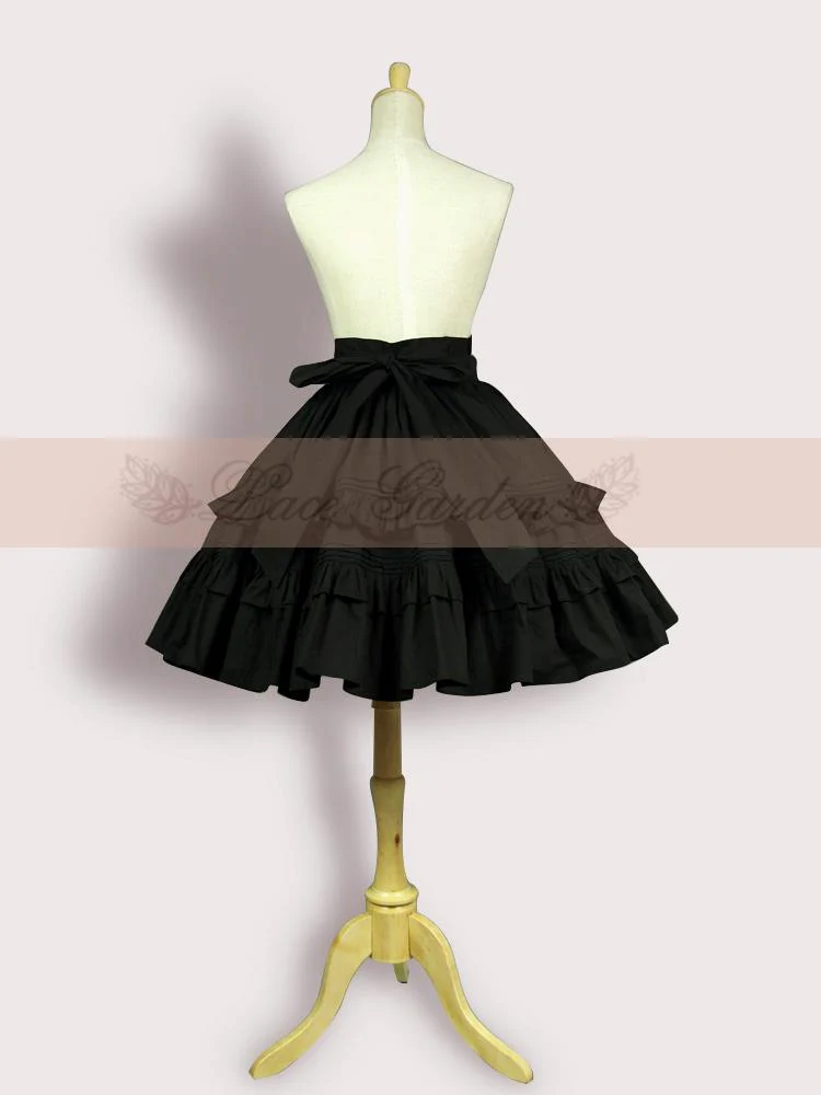 Classic Lolita Black SK Puffy Skirt - Image 2