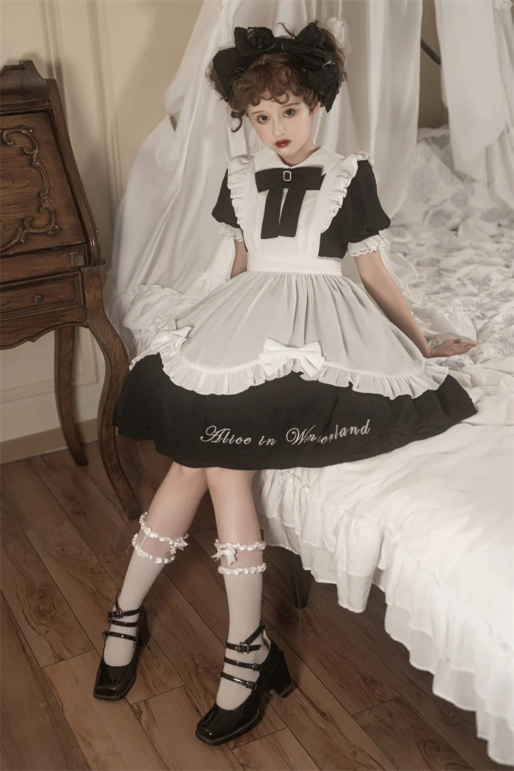 Sweet Alice - Short Sleeves Maid Lolita OP - Image 10