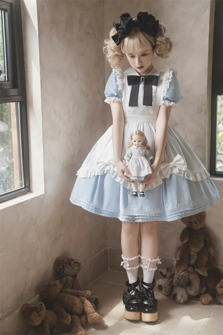 Sweet Alice - Short Sleeves Maid Lolita OP - Image 22