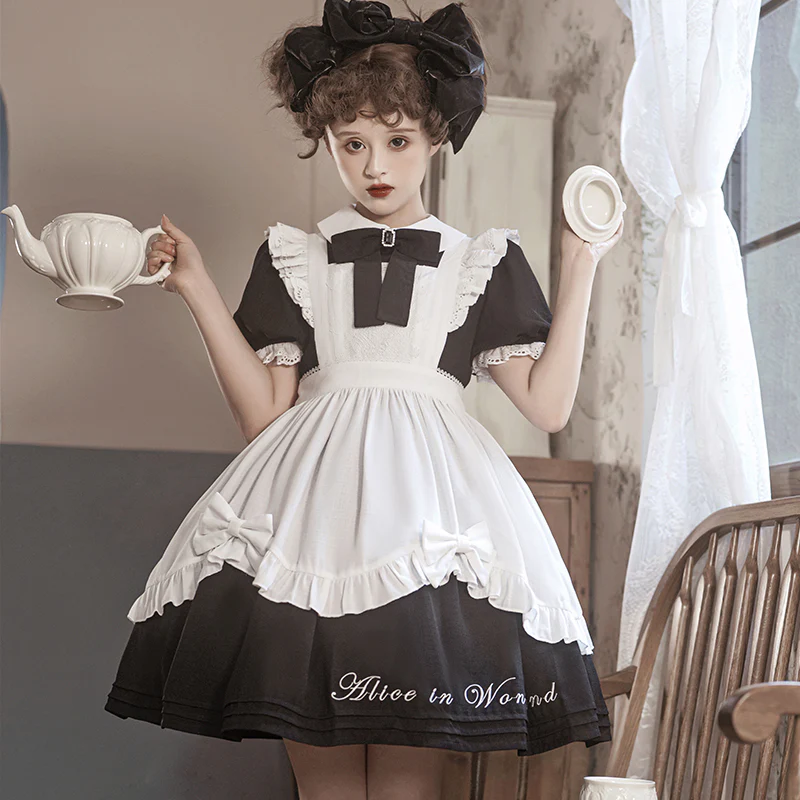 Sweet Alice - Short Sleeves Maid Lolita OP - Image 5