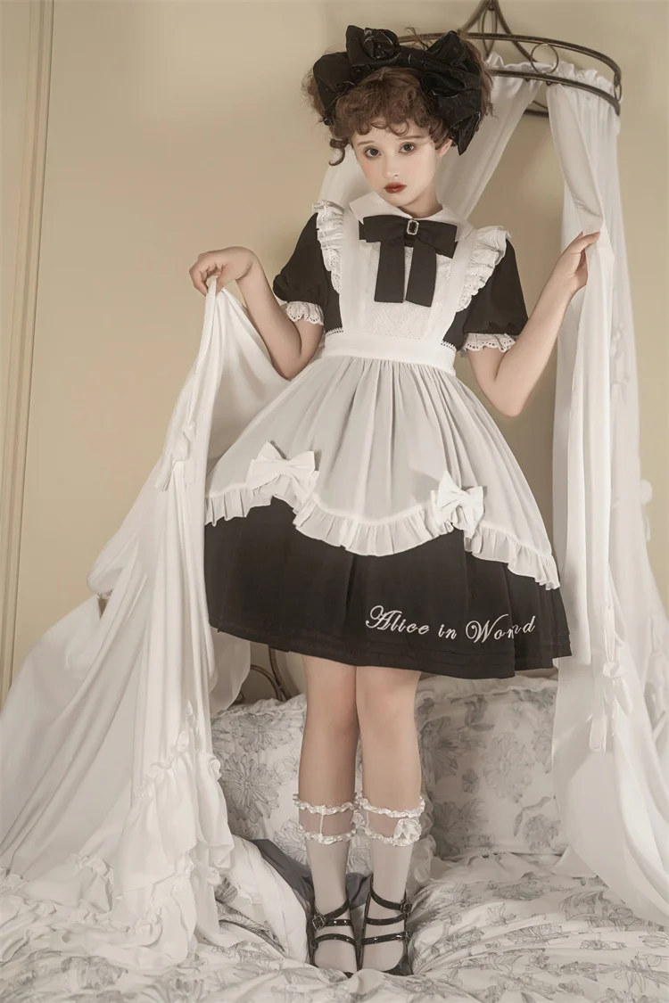 Sweet Alice - Short Sleeves Maid Lolita OP - Image 7