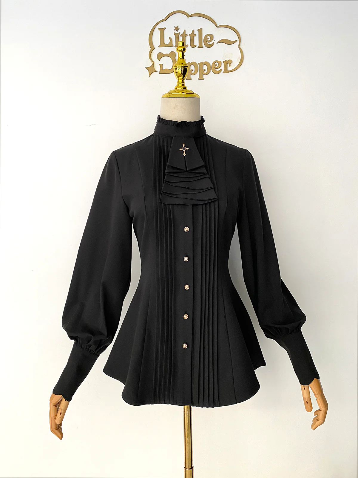 Elegant Lolita Mutton Sleeve Stand Collar Blouse - Image 20