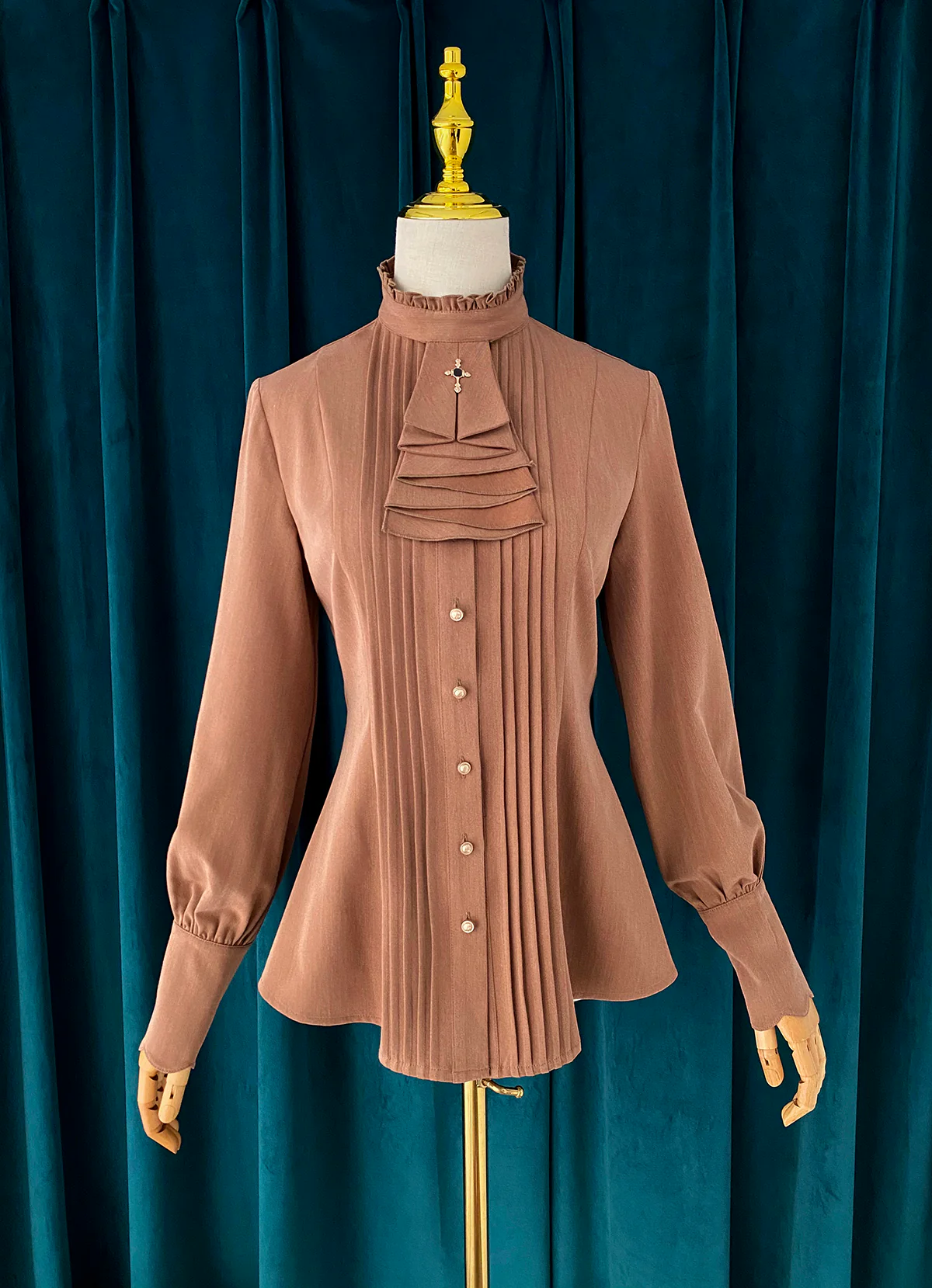 Elegant Lolita Mutton Sleeve Stand Collar Blouse - Image 29