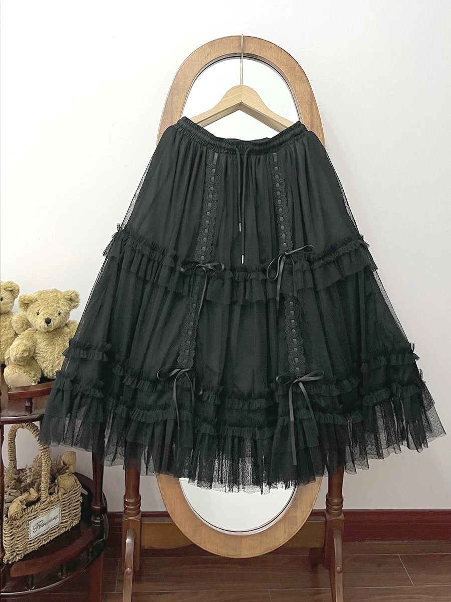 Lolita Adjustable Length Underskirt with Tulle Layers - Image 2