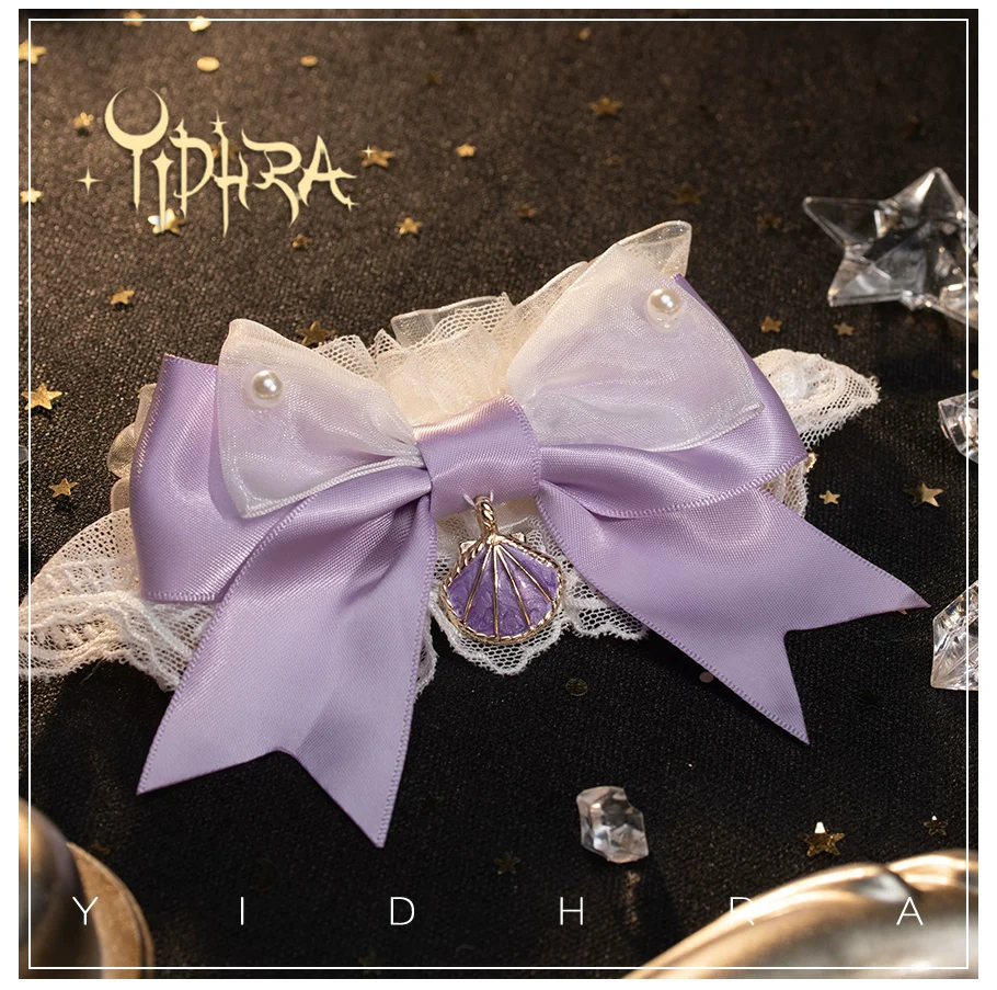 Yidhra - Lolita Ankle Socks Detachable Sock Cuffs With Bow/Pendant - Image 6