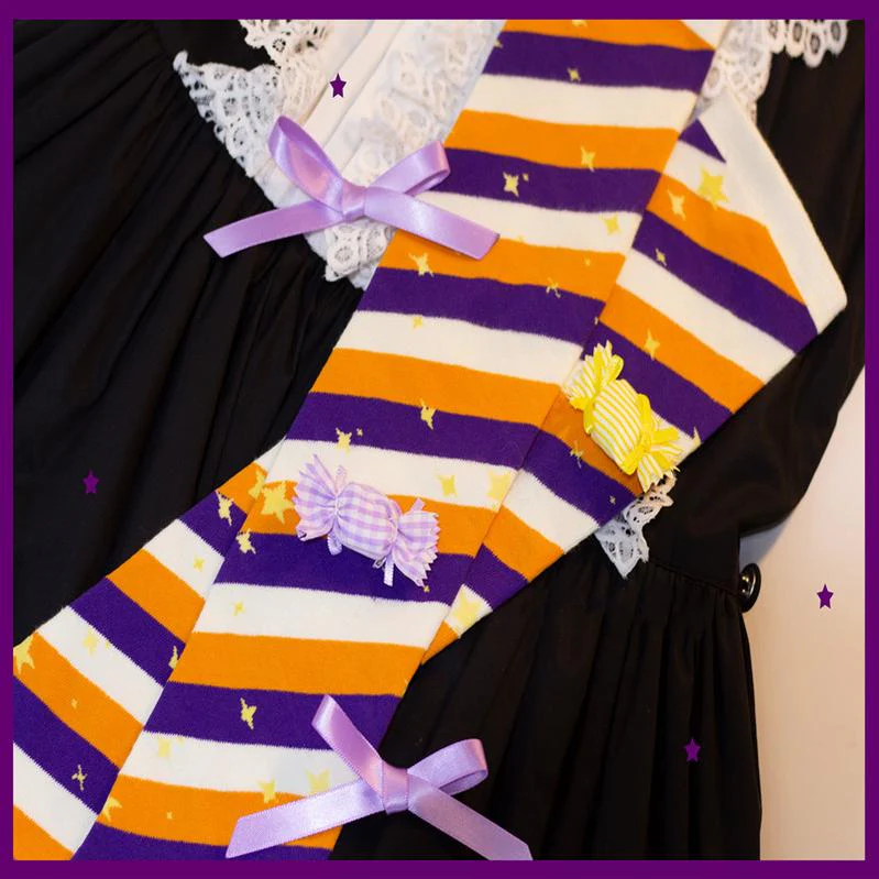 Macaron Lolita Cute Stripe Socks - Image 29