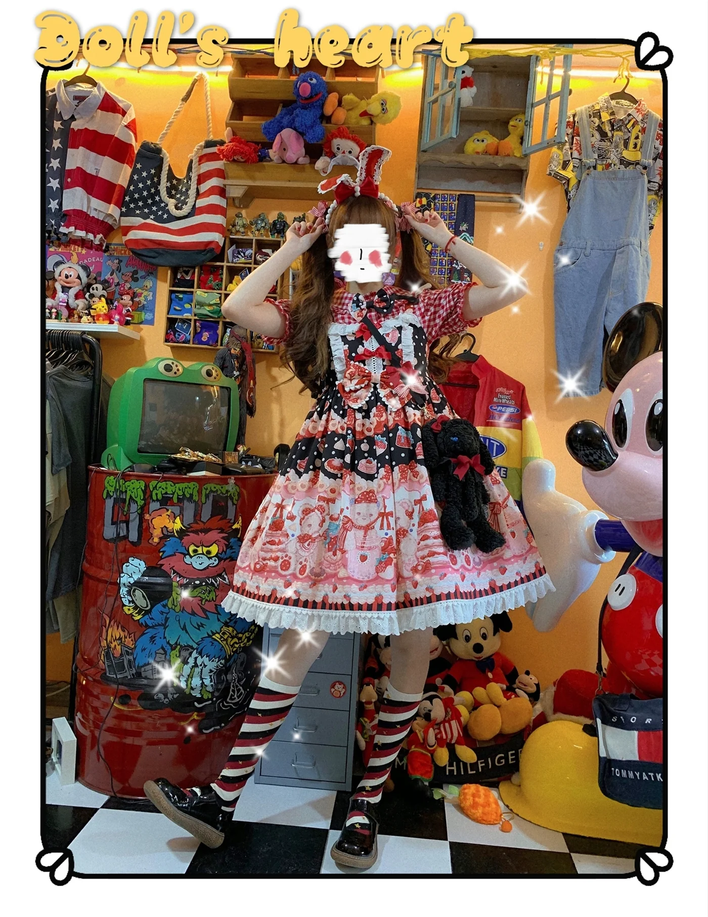 Macaron Lolita Cute Stripe Socks - Image 9