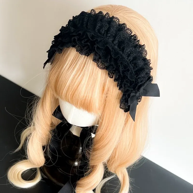 Customized Elegant Lolita Bow Lace KC Headdress - Image 29