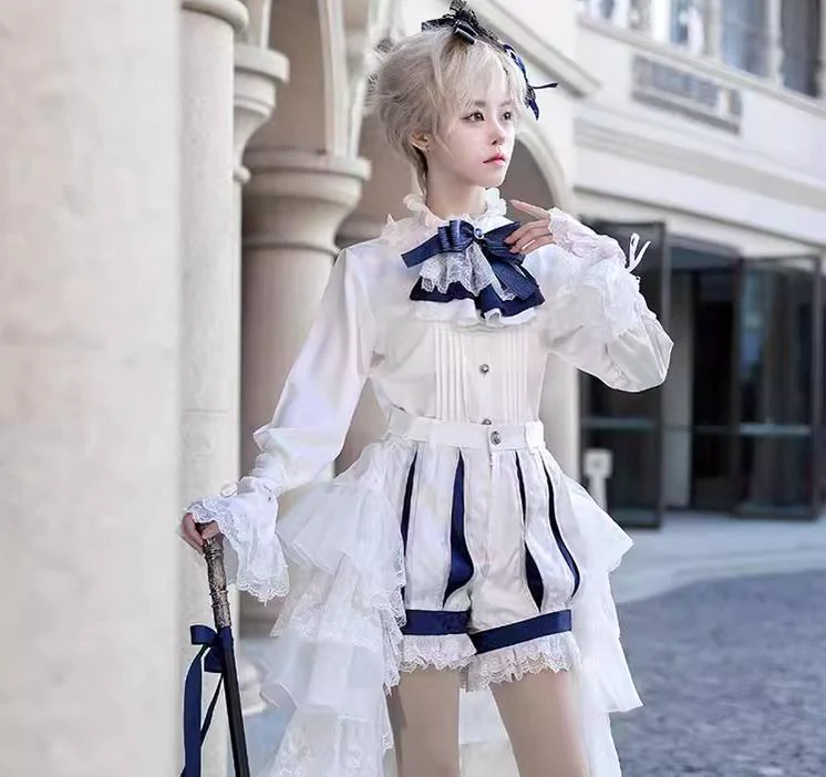 Coffin of Pilgrimage - Medieval European Ouji Lolita Shirt & Pants Suit - Image 42