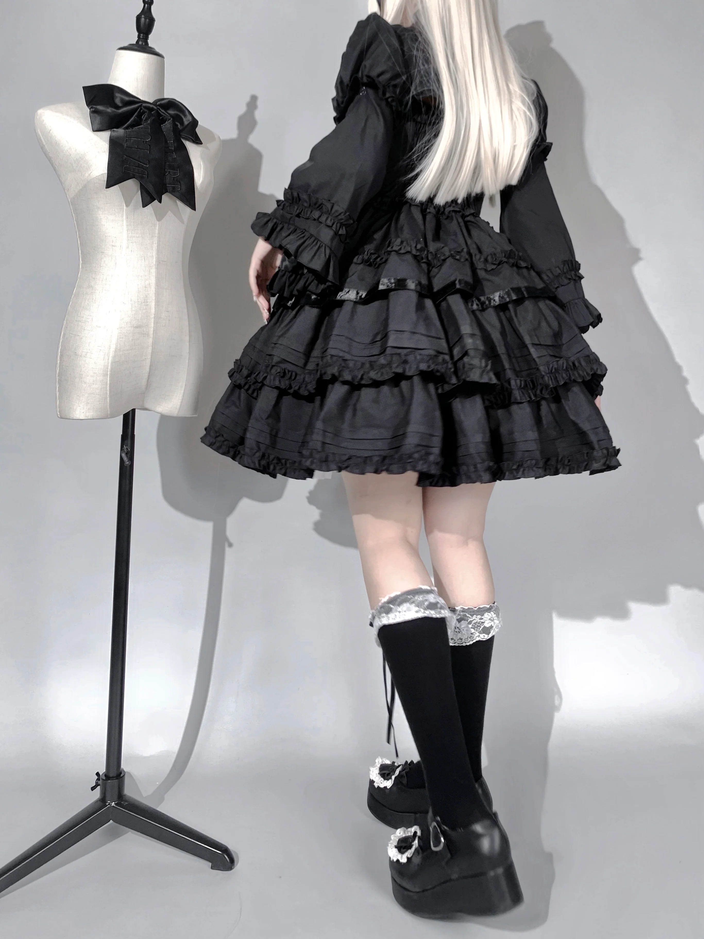 Mengfuzi - LiLith - Christmas Gothic Lolita JSK Dress, Short Sleeve Bolero - Image 10