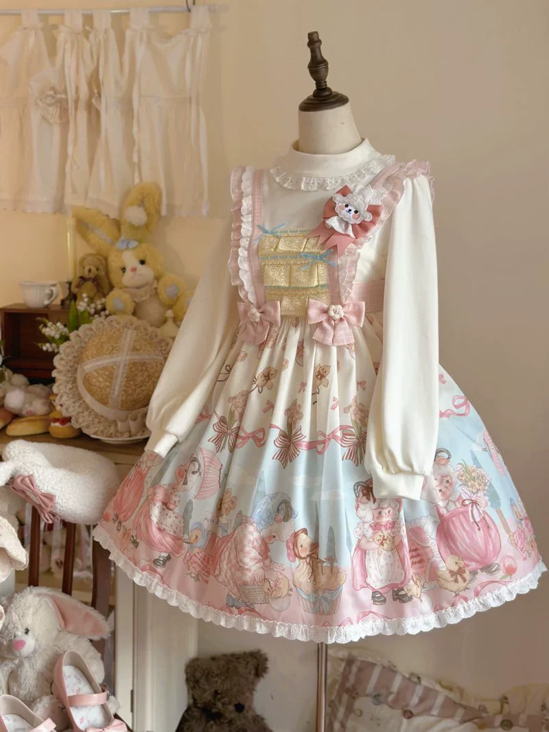 MeowMeow - Winter Lolita Top Autumn Winter Puff sleeve Innerwear