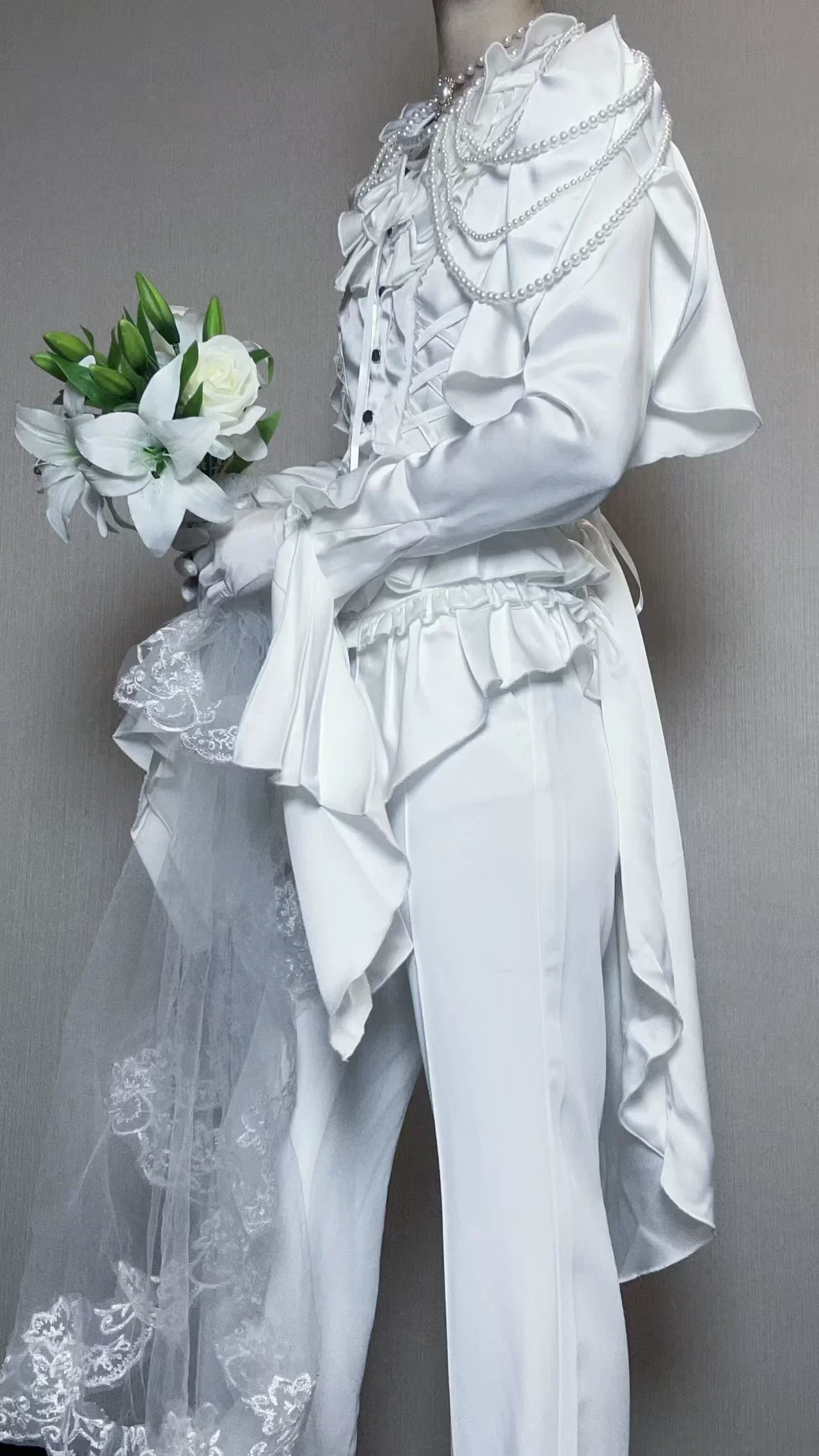 Abyssal Echo - Mermaid Inspired Ouji Lolita Shirt & Side Zipper SK Dress - Image 29