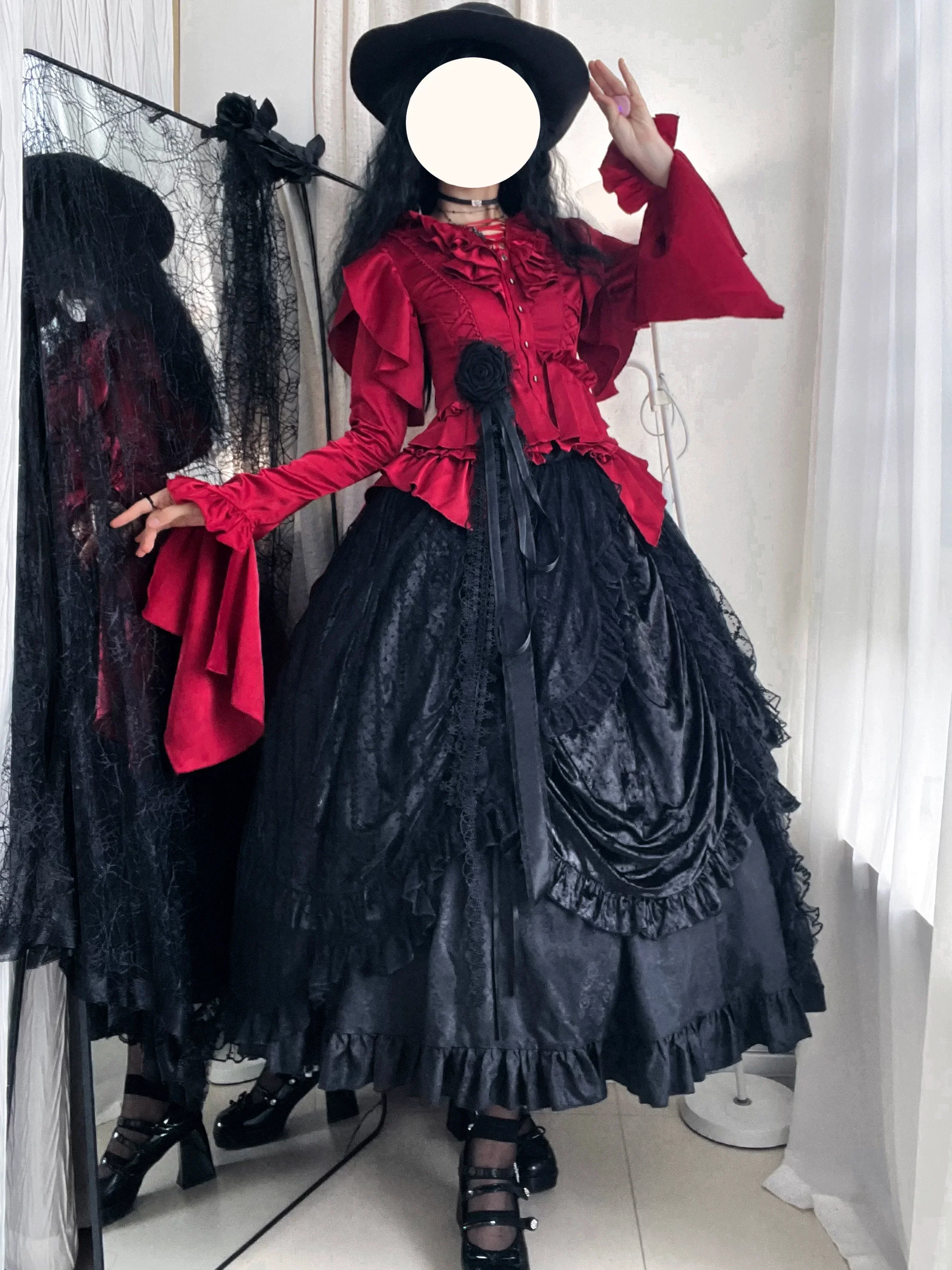 Abyssal Echo - Mermaid Inspired Ouji Lolita Shirt & Side Zipper SK Dress - Image 42