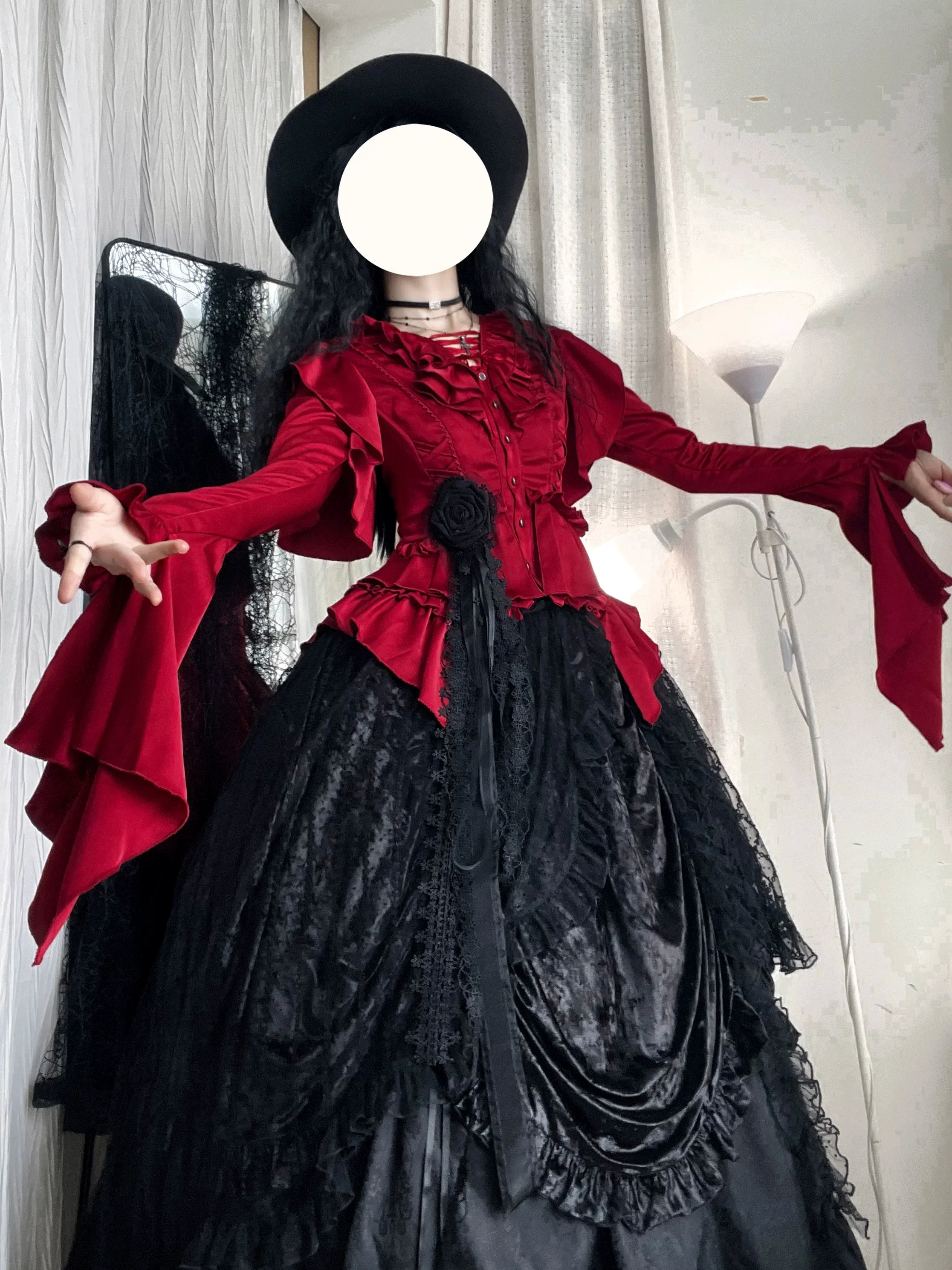 Abyssal Echo - Mermaid Inspired Ouji Lolita Shirt & Side Zipper SK Dress - Image 44