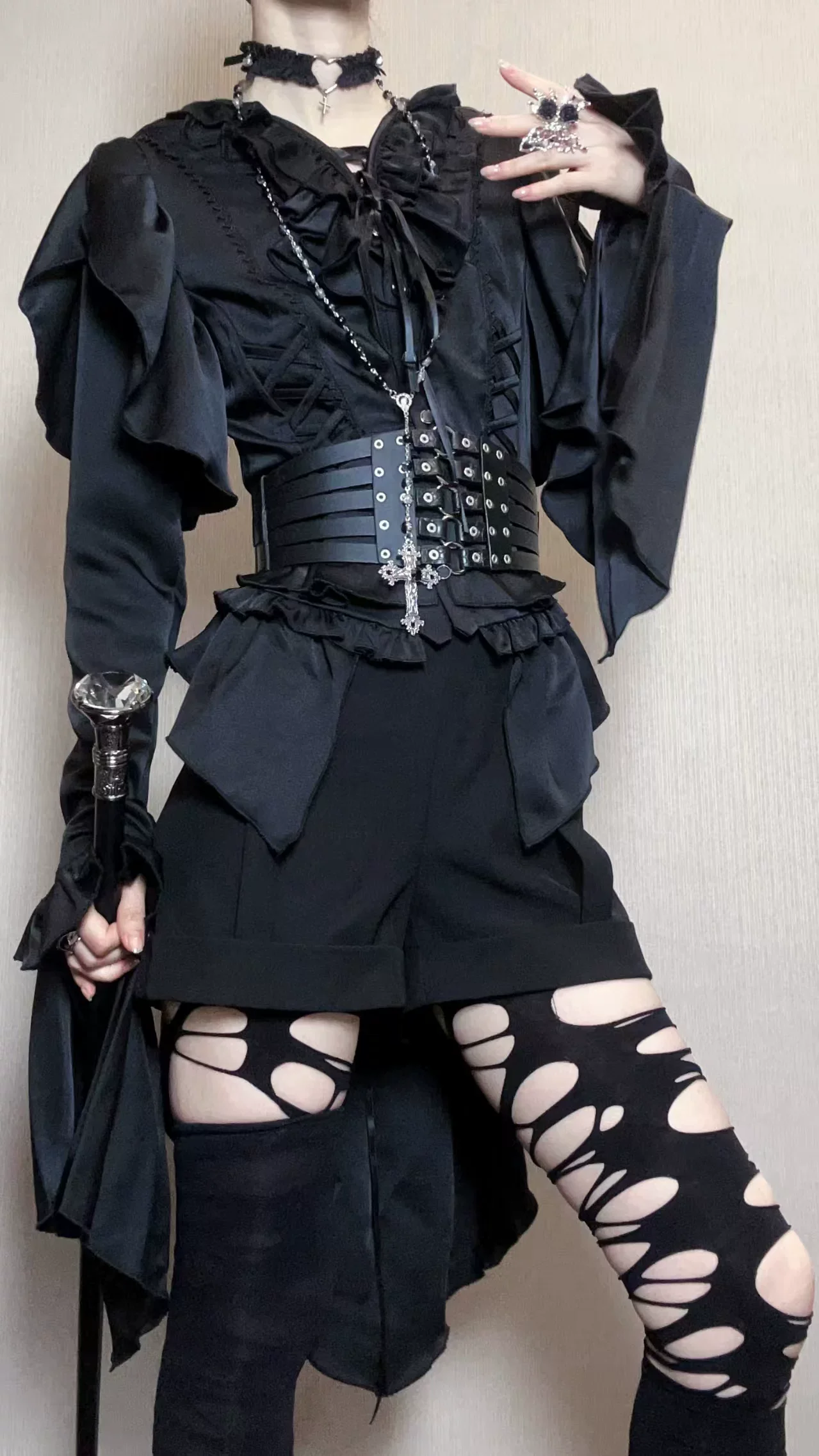 Abyssal Echo - Mermaid Inspired Ouji Lolita Shirt & Side Zipper SK Dress - Image 55