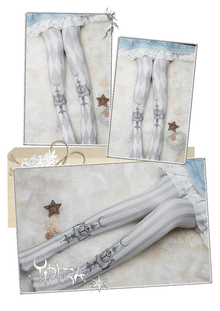 Midnight Circus - Argyle Digital Print Lolita Tights - Image 18