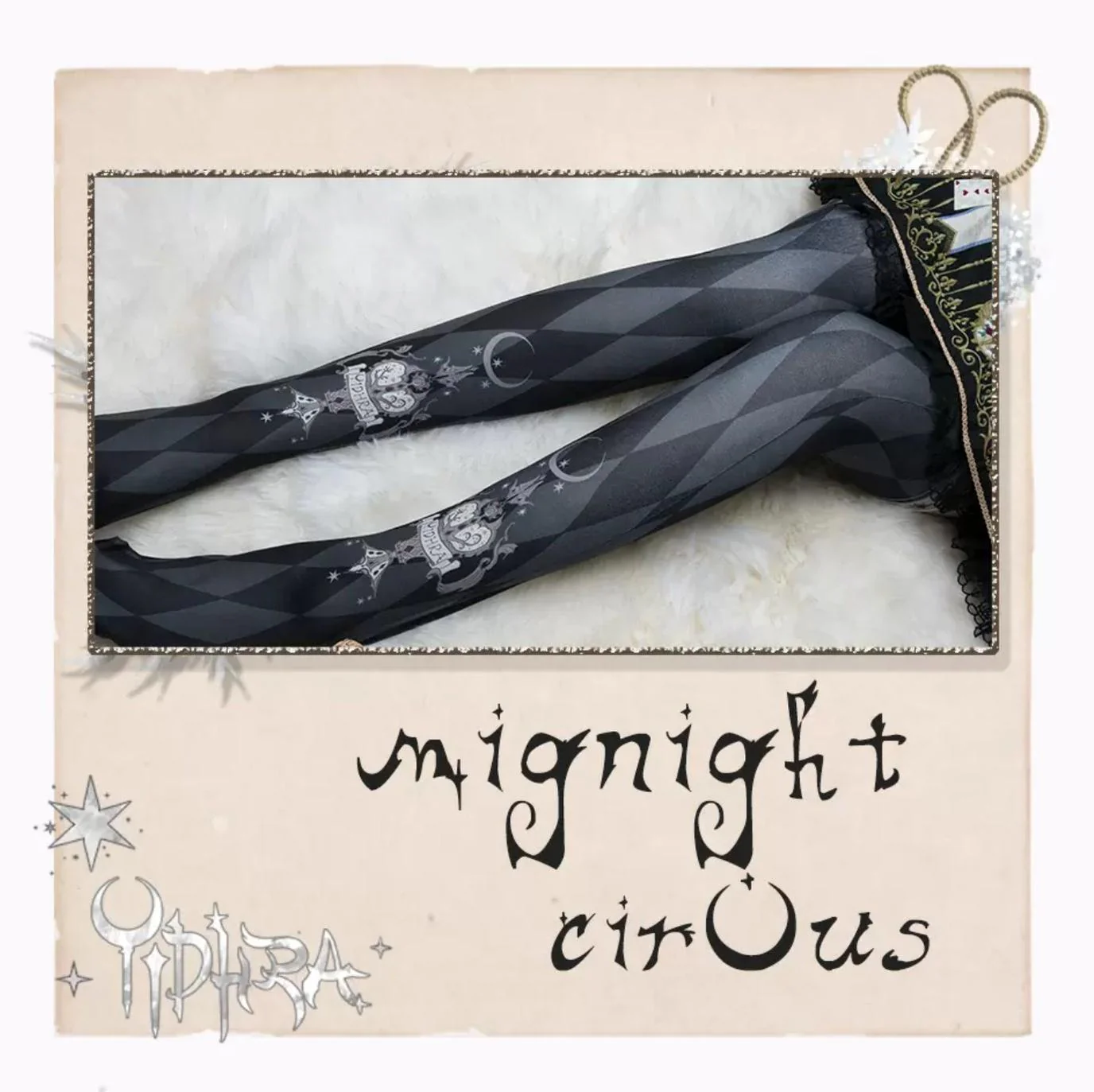 Midnight Circus - Argyle Digital Print Lolita Tights - Image 27