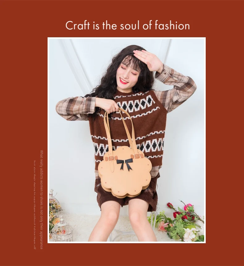 Toffee Cookie - Kawaii Shoulder Bag Lolita Cute Handbag JK Uniform Bag - Image 6