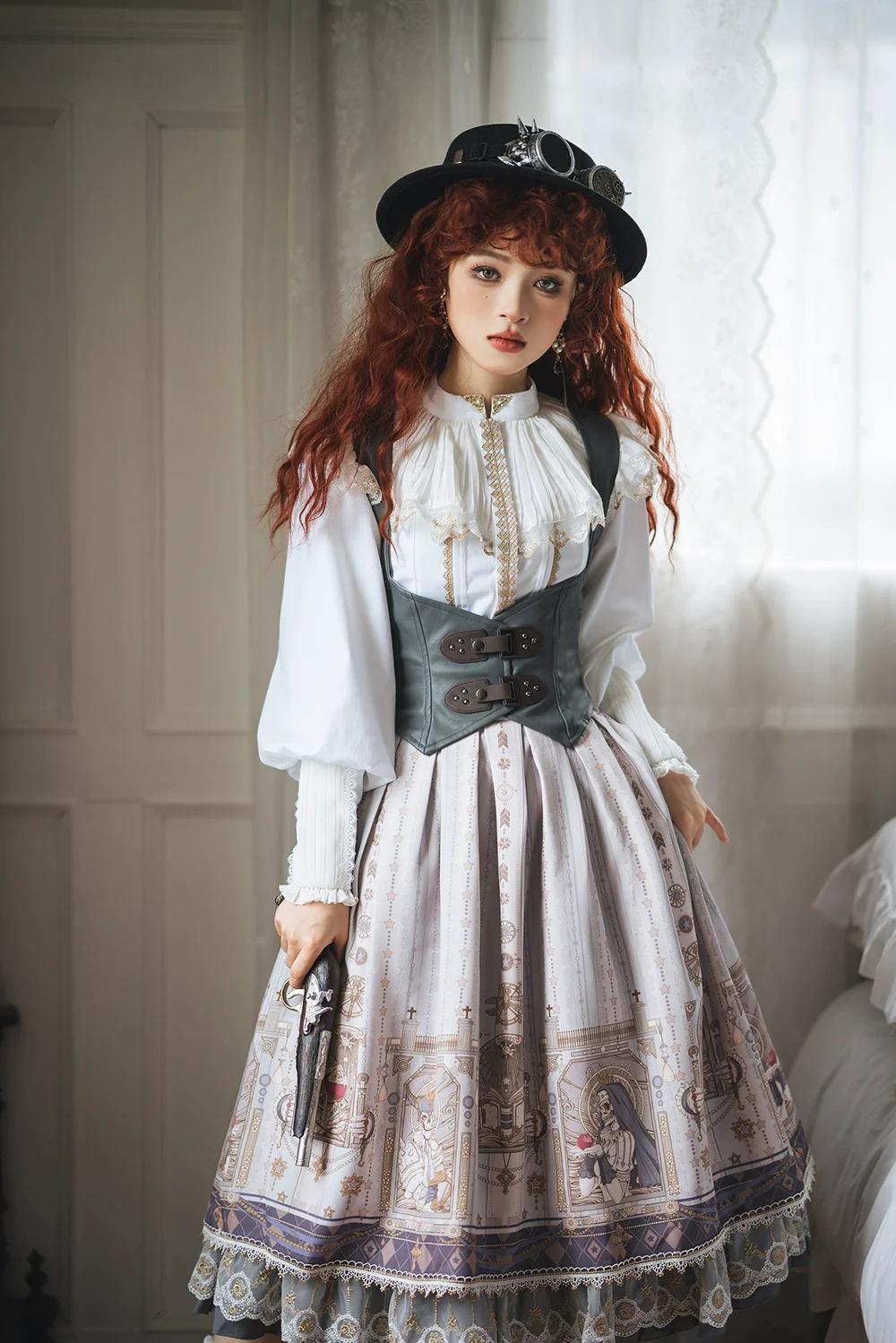 Demon Hunter's Diary - Gothic Lolita PU Leather Vest - Image 24