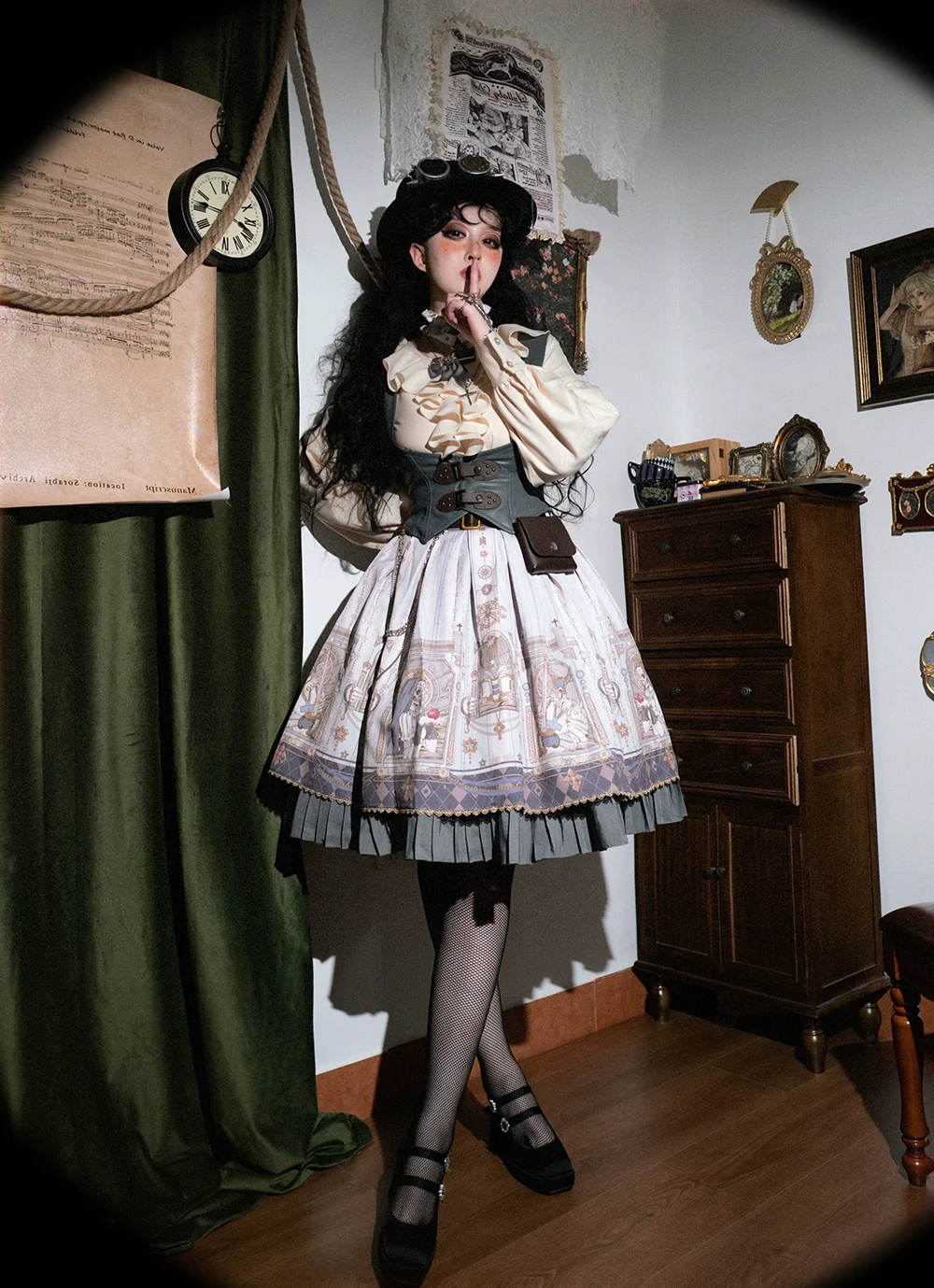 Demon Hunter's Diary - Gothic Lolita PU Leather Vest - Image 31