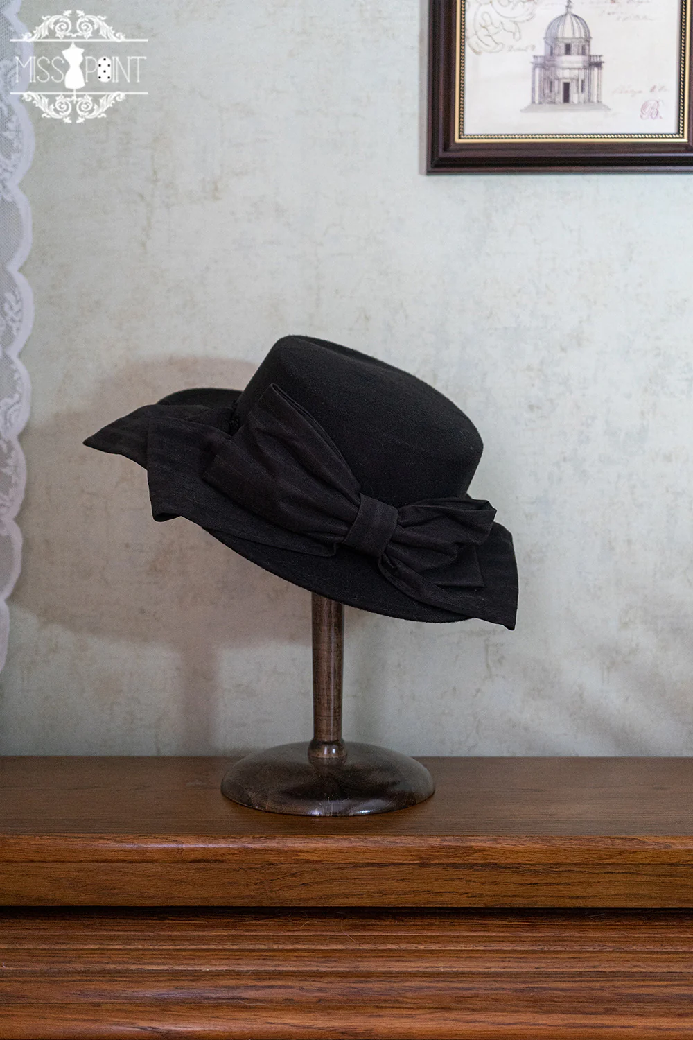 Stripped Lolita Headband Veil Hat Clip Necklace - Image 19