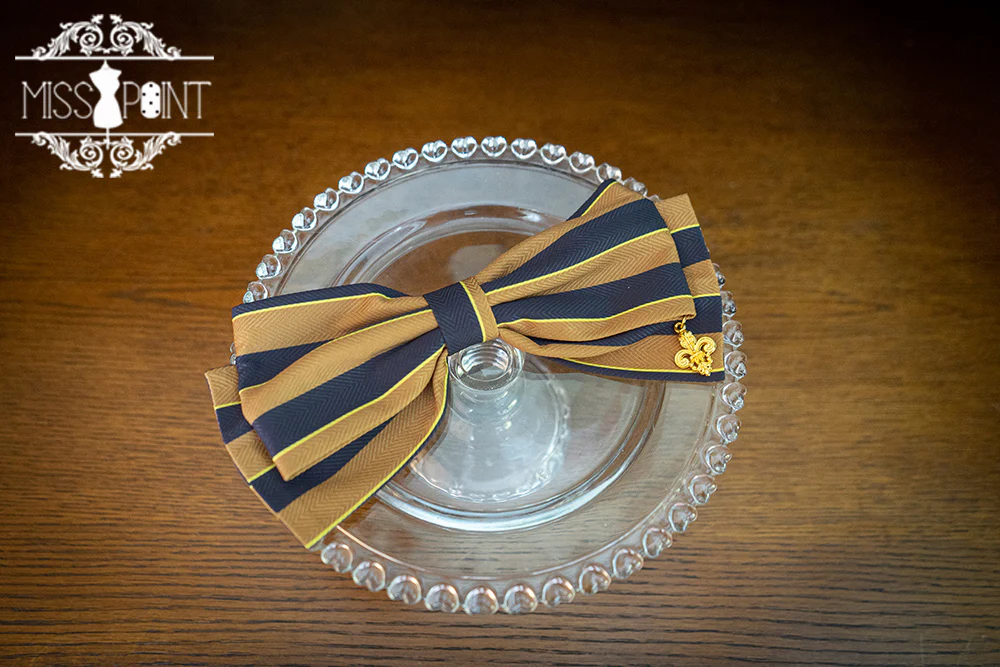 Stripped Lolita Headband Veil Hat Clip Necklace - Image 33
