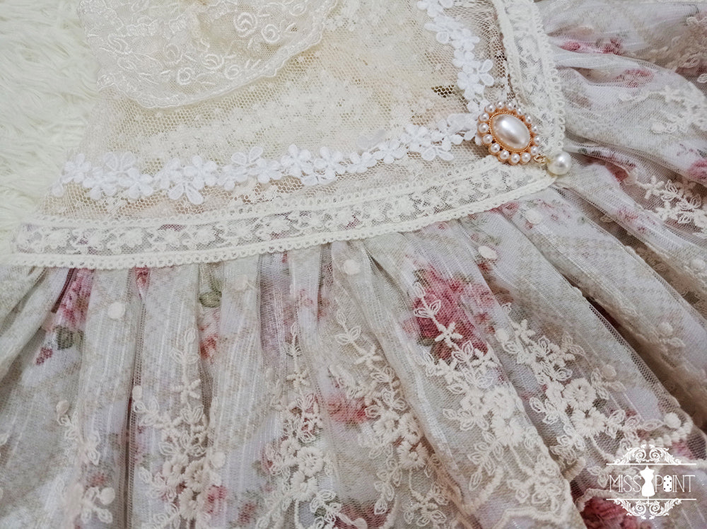 Woody Rose - Classic Elegant Floral Lolita OP Dress - Image 10