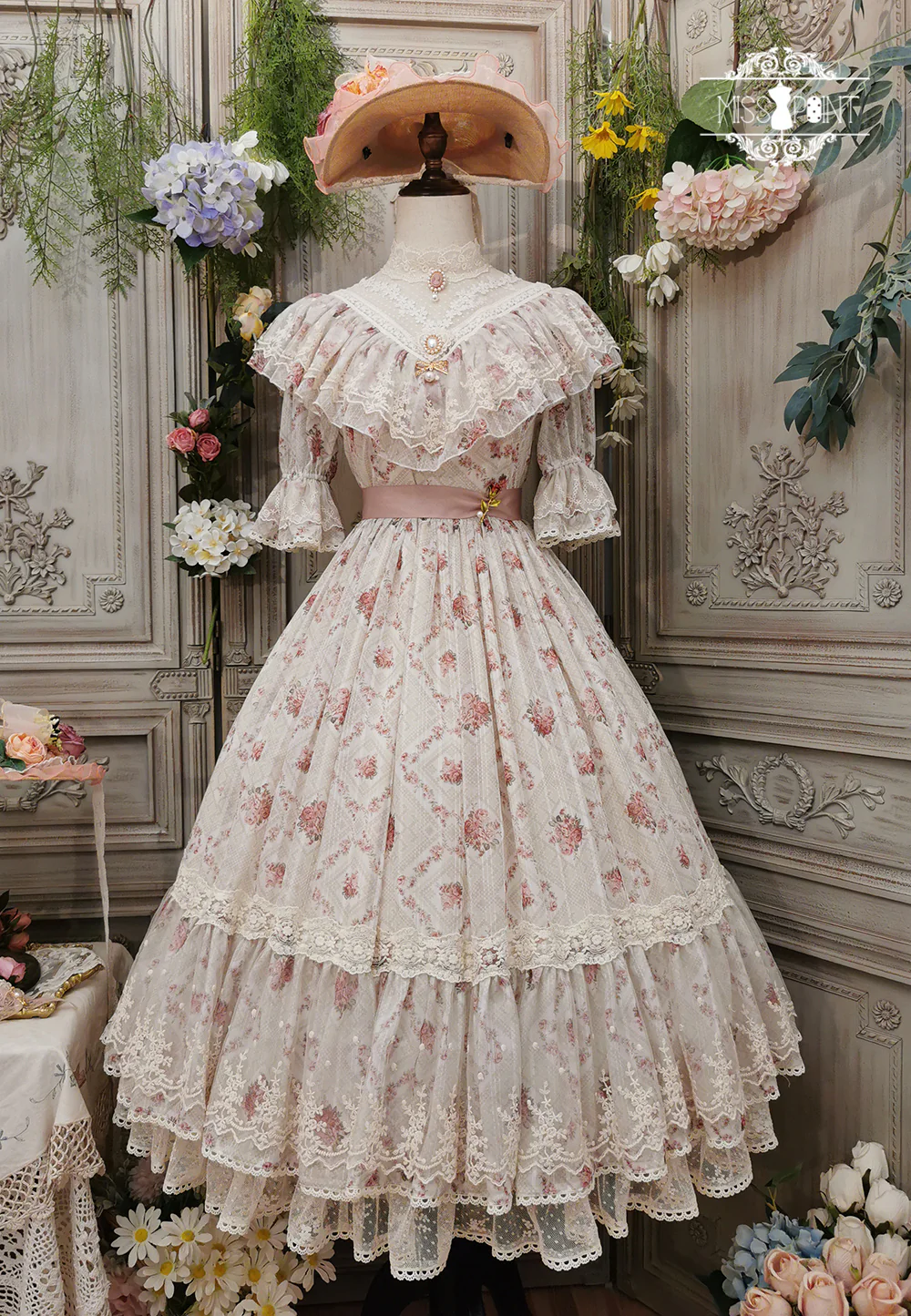 Woody Rose - Classic Elegant Floral Lolita OP Dress - Image 13
