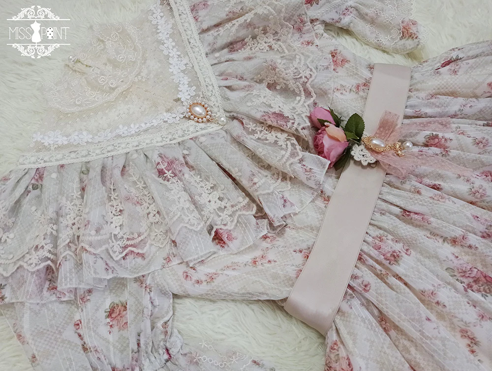 Woody Rose - Classic Elegant Floral Lolita OP Dress - Image 9