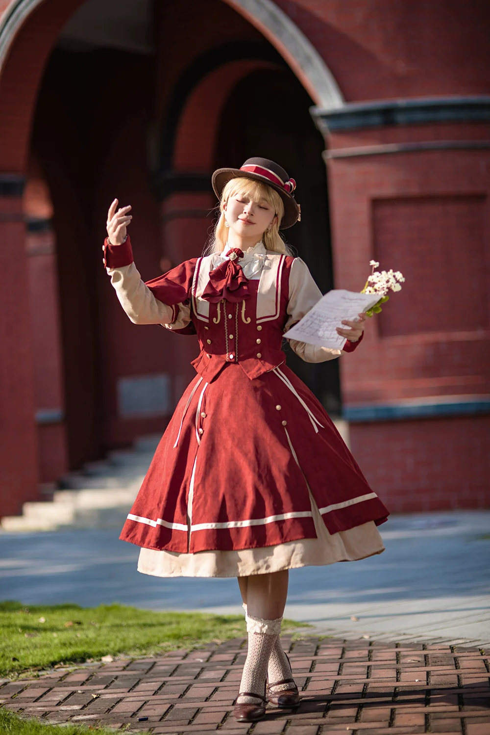 Golden Movement - Elegant Lolita Fishbone Skirt Customized - Image 43