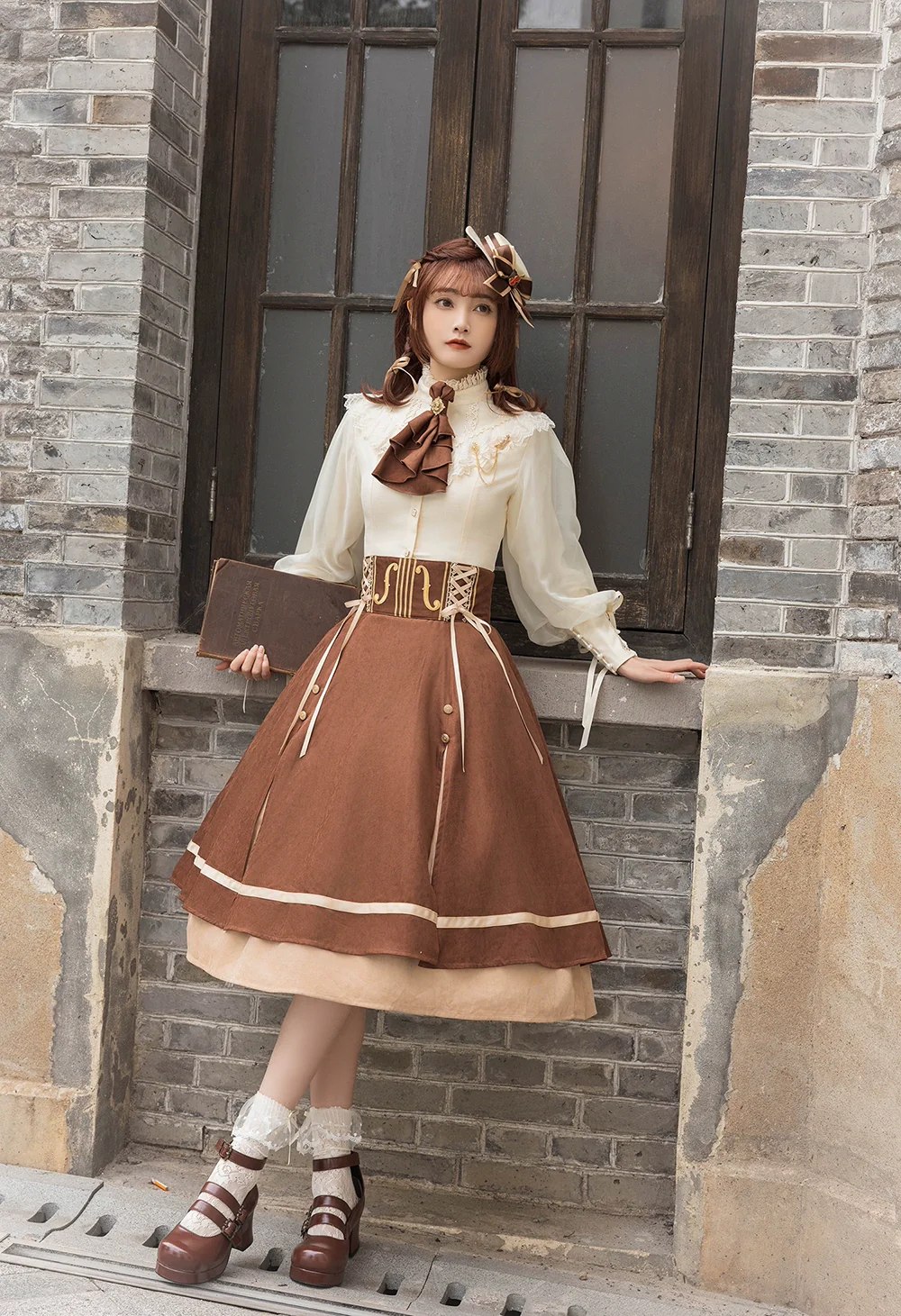 Golden Movement - Elegant Lolita Fishbone Skirt Customized - Image 50