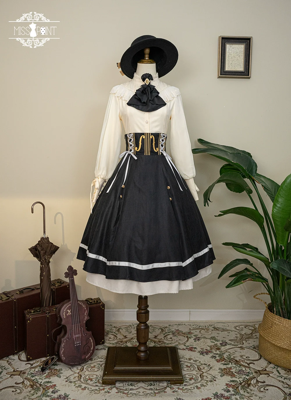 Golden Movement - Elegant Lolita Fishbone Skirt Customized - Image 80
