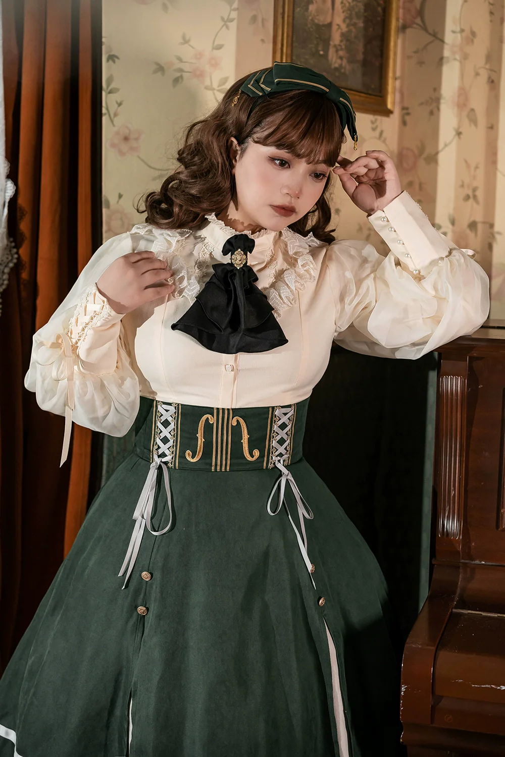 Golden Movement - Elegant Lolita Fishbone Skirt Customized - Image 92