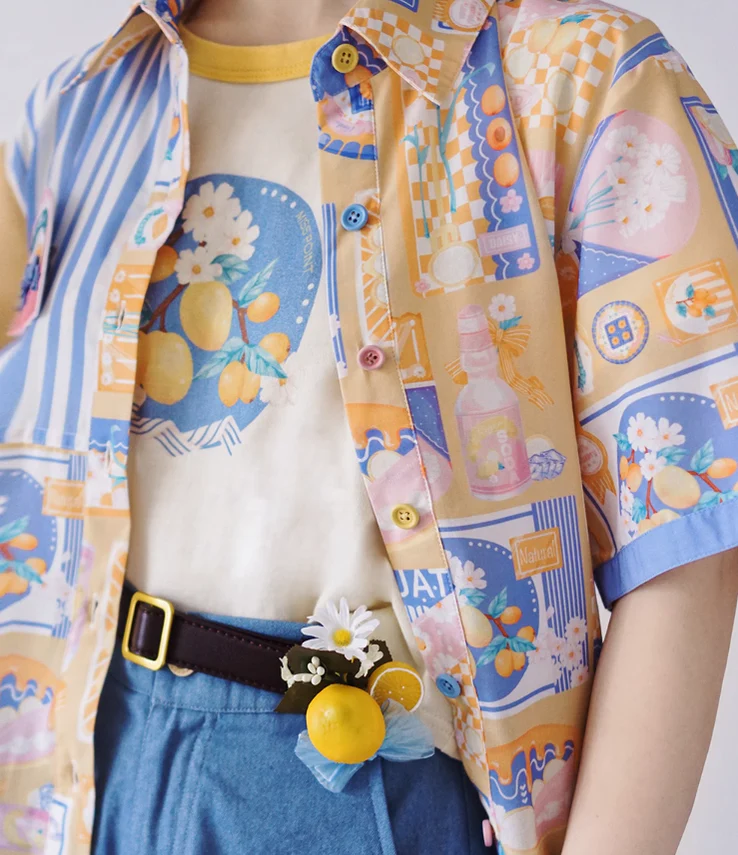 Daisy Lemon - Daily Lolita Lemon Print T-Shirt Customized - Image 10