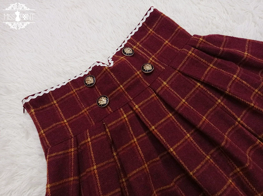 Rose - Elegant Lolita Fishbone Grid Skirt Customized - Image 100