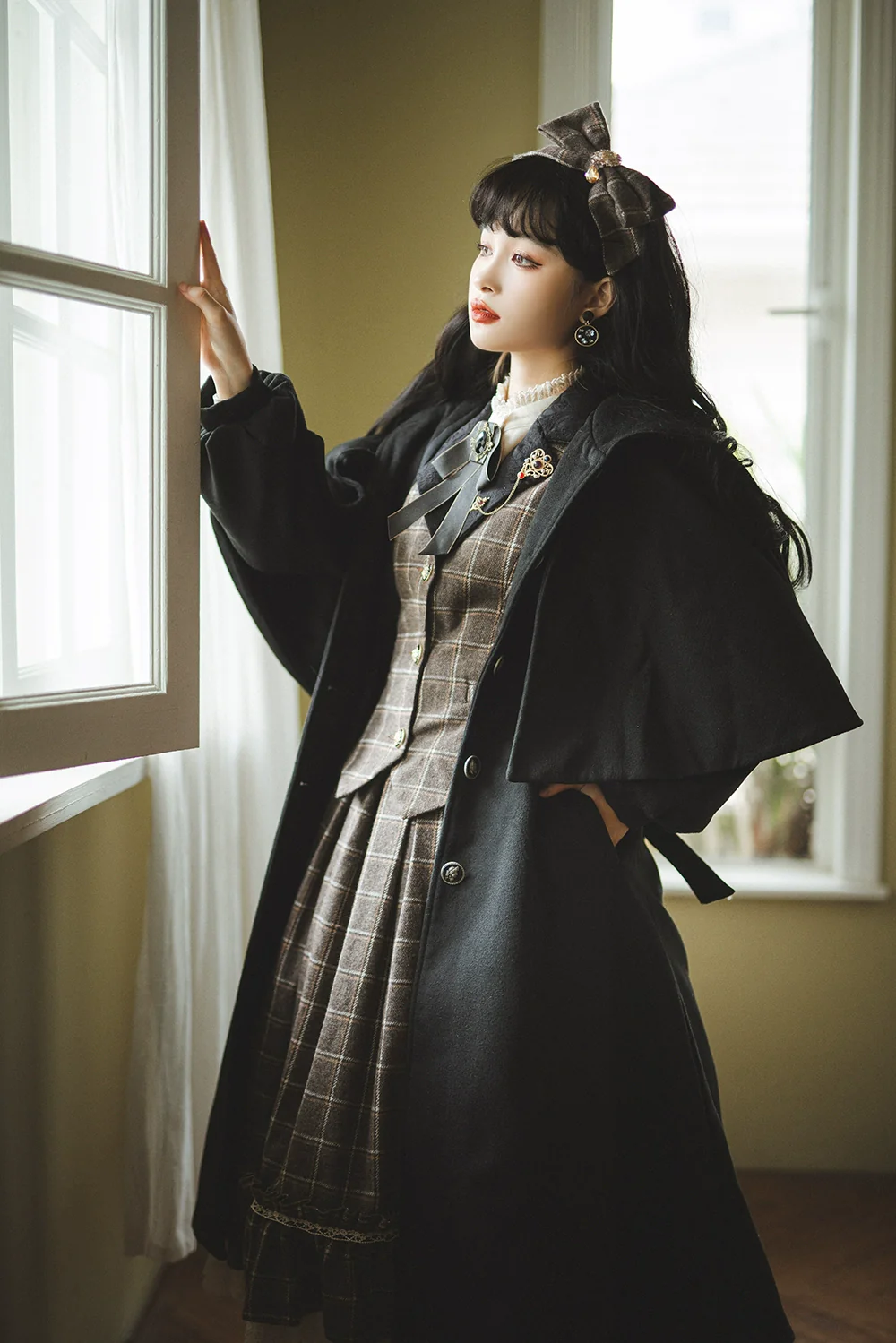 Rose - Elegant Lolita Fishbone Grid Skirt Customized - Image 60