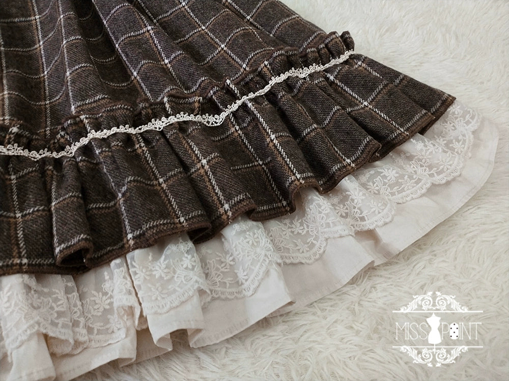Rose - Elegant Lolita Fishbone Grid Skirt Customized - Image 97