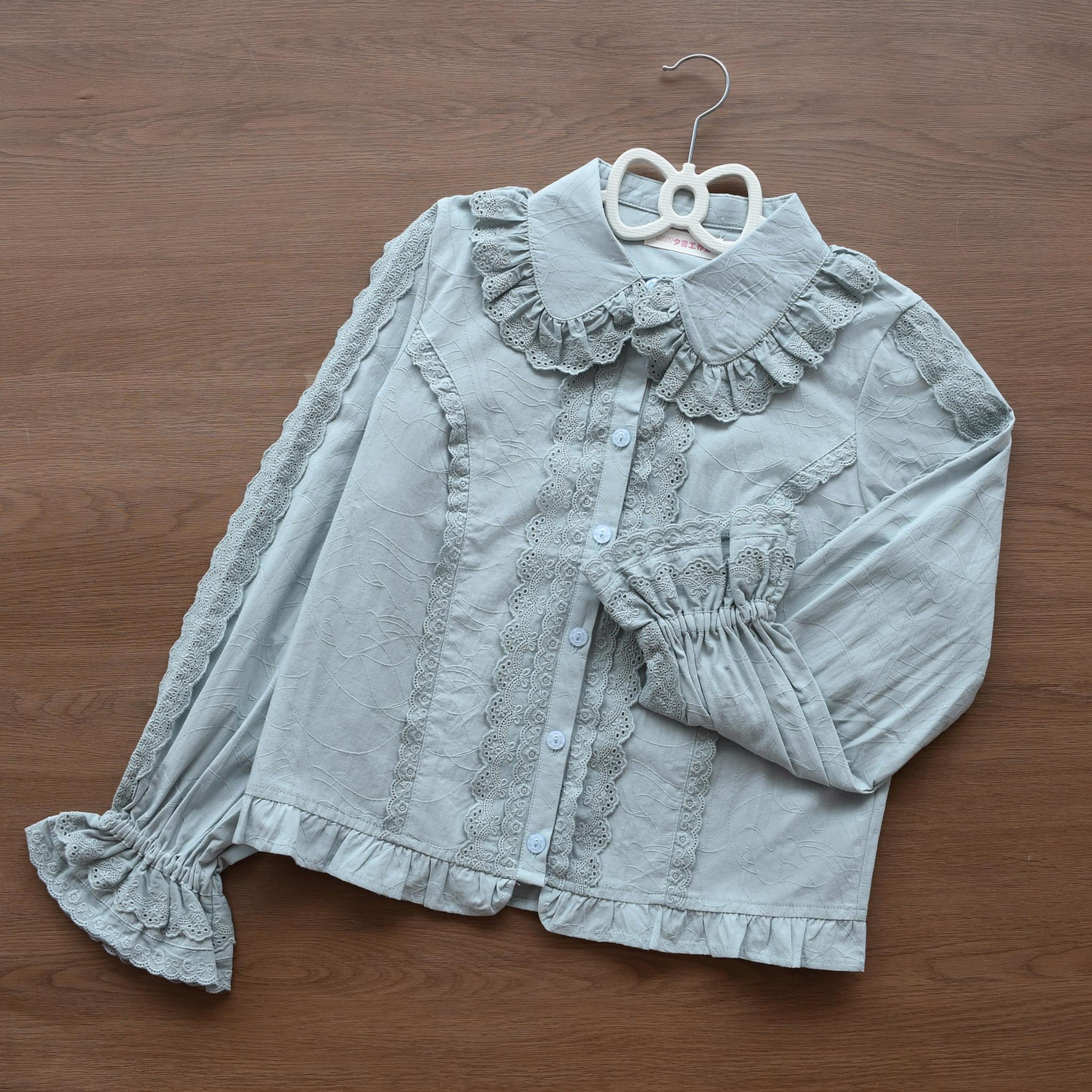 Lily - Kawaii Lolita Blouse Soft Girl Bubble Puff Sleeve - Image 13