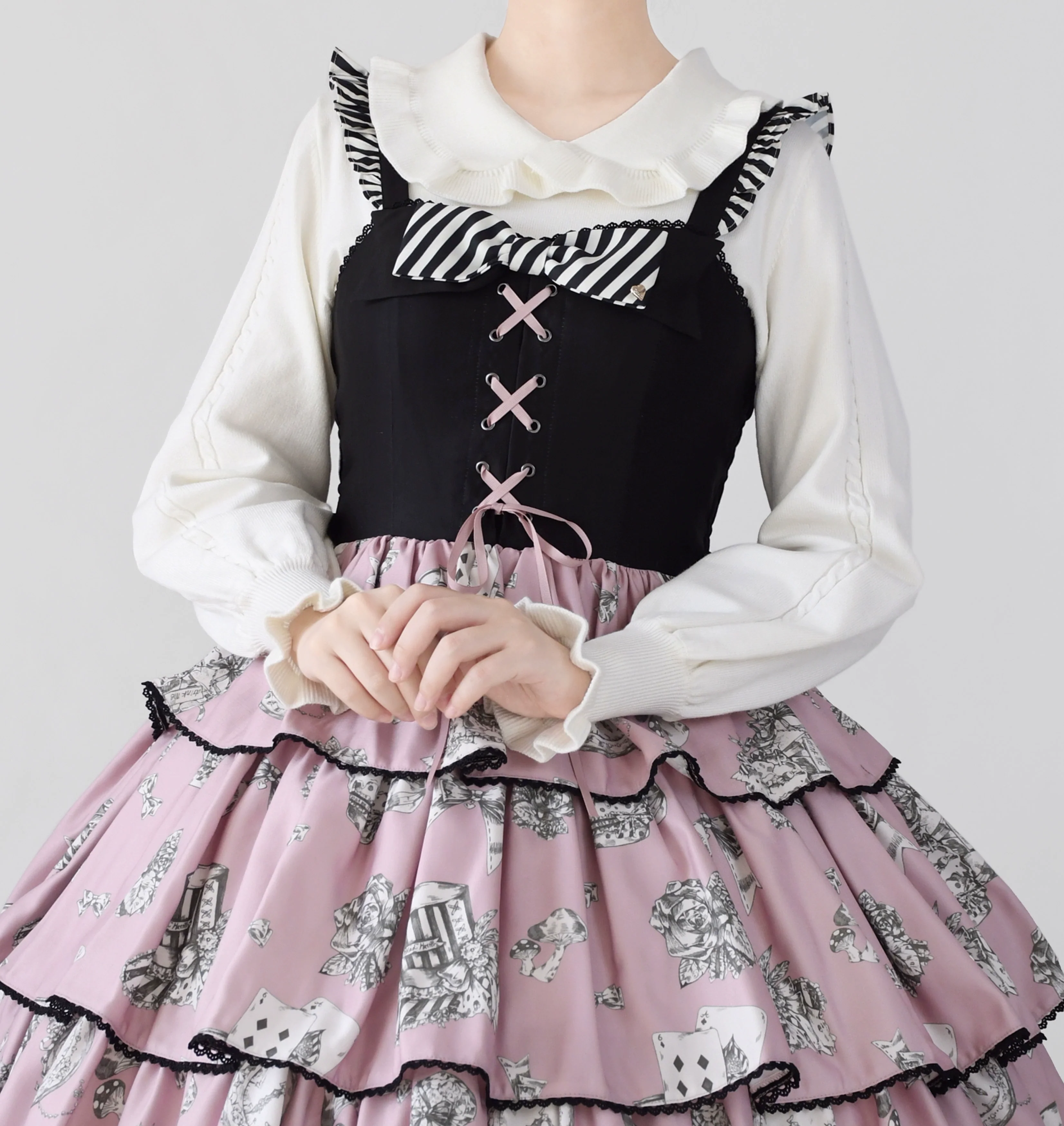 Japanese Style Lolita Sweater Puff Sleeves Knit Undershirt - Image 12