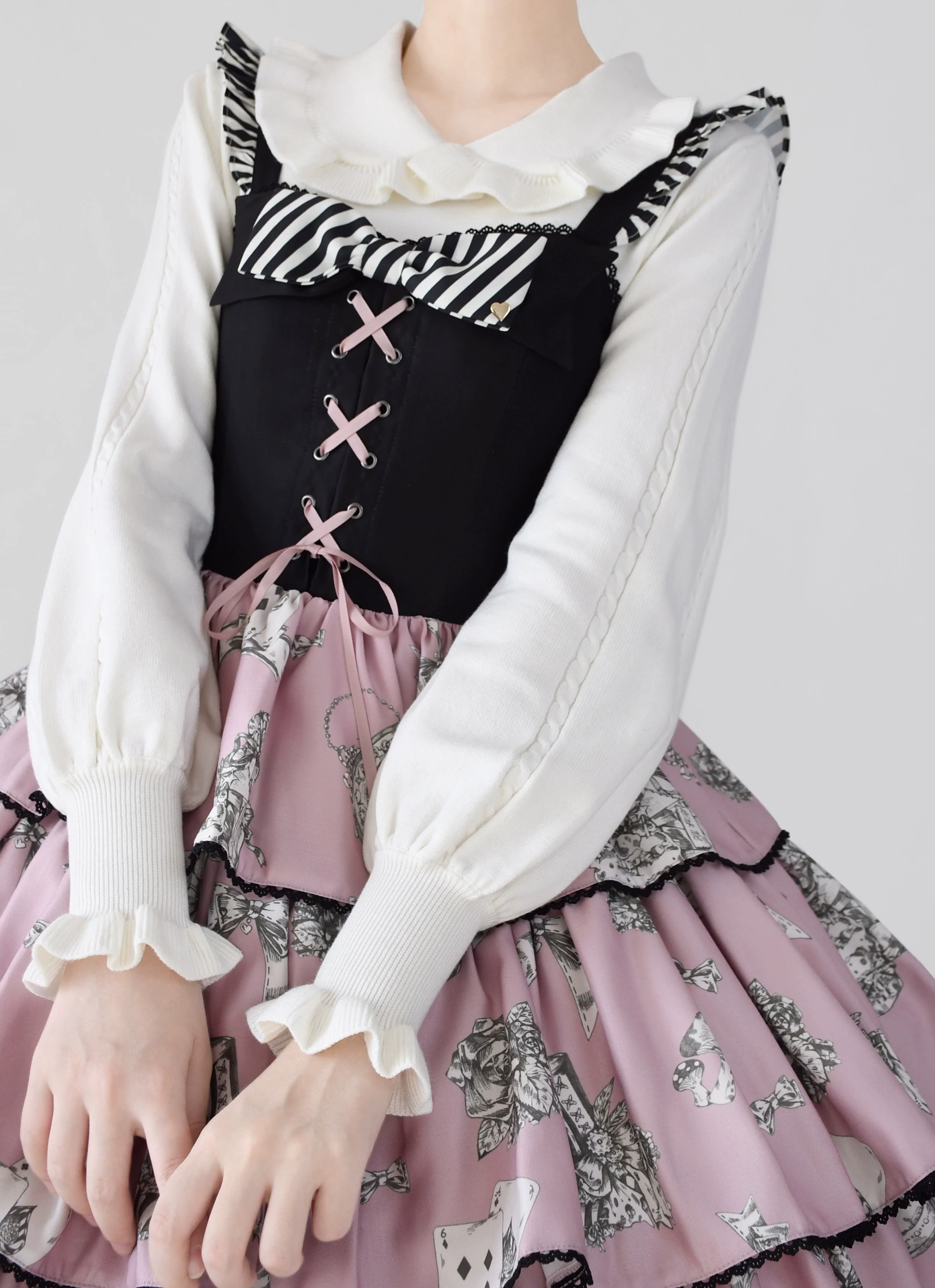 Japanese Style Lolita Sweater Puff Sleeves Knit Undershirt - Image 13