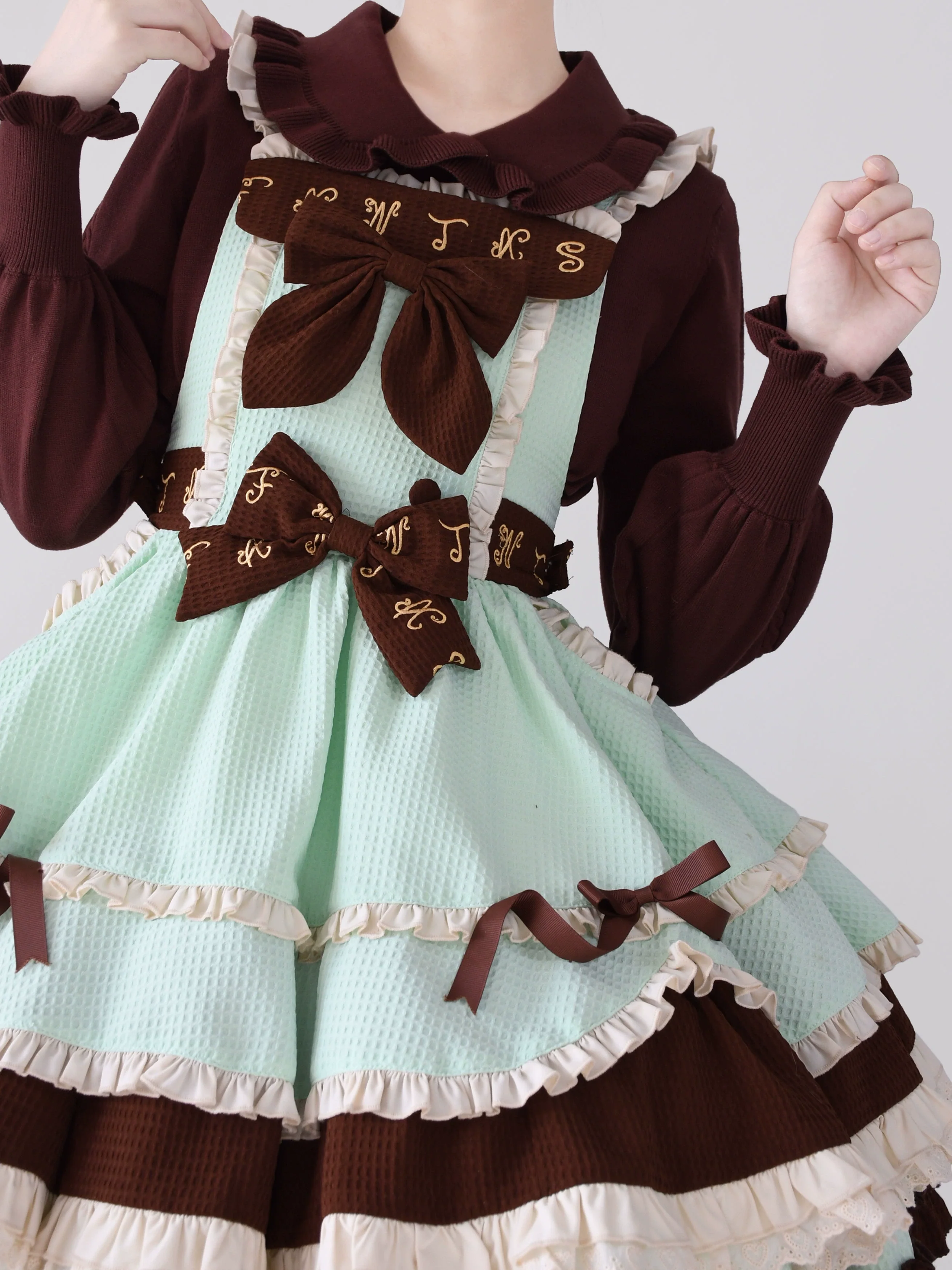 Japanese Style Lolita Sweater Puff Sleeves Knit Undershirt - Image 17