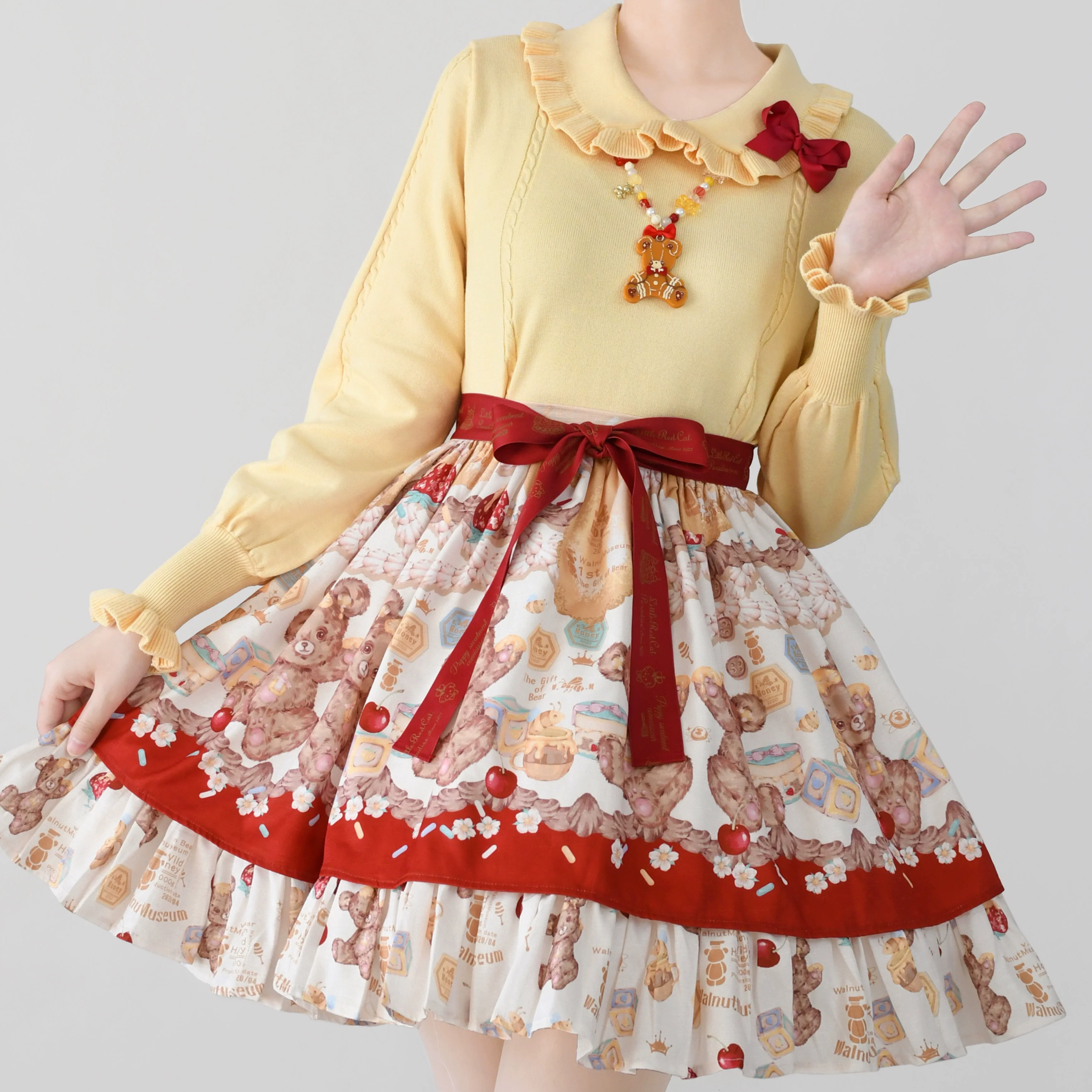 Japanese Style Lolita Sweater Puff Sleeves Knit Undershirt - Image 9