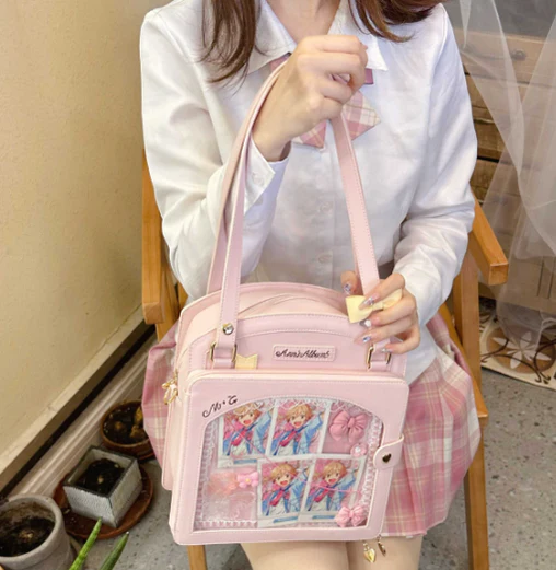 Morning Glory - Kawaii Lolita Checkered Itabag Multicolors - Image 5