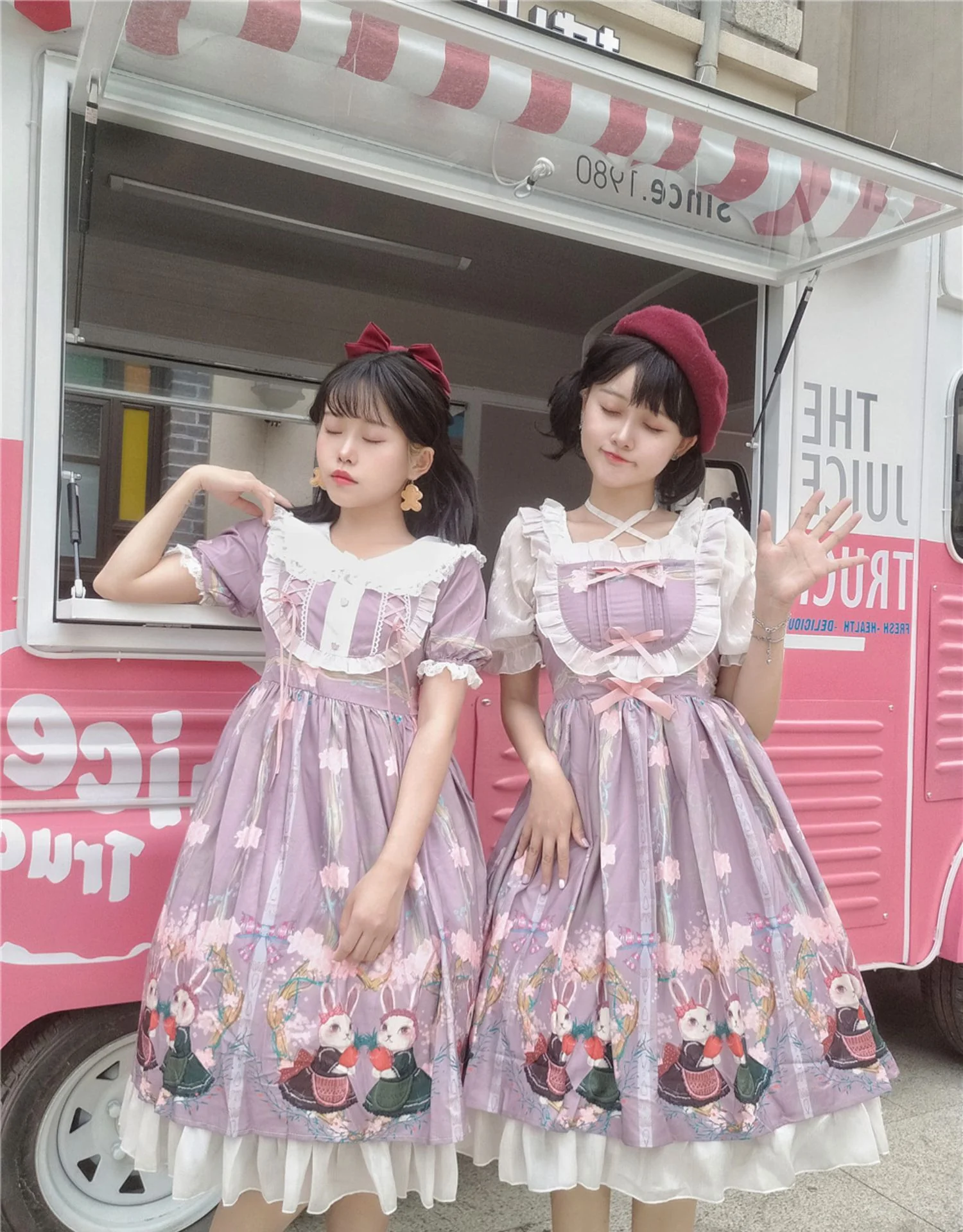 Picnic Bunny Girl - Plus Size Lolita JSK Short Sleeve OP Dress - Image 19