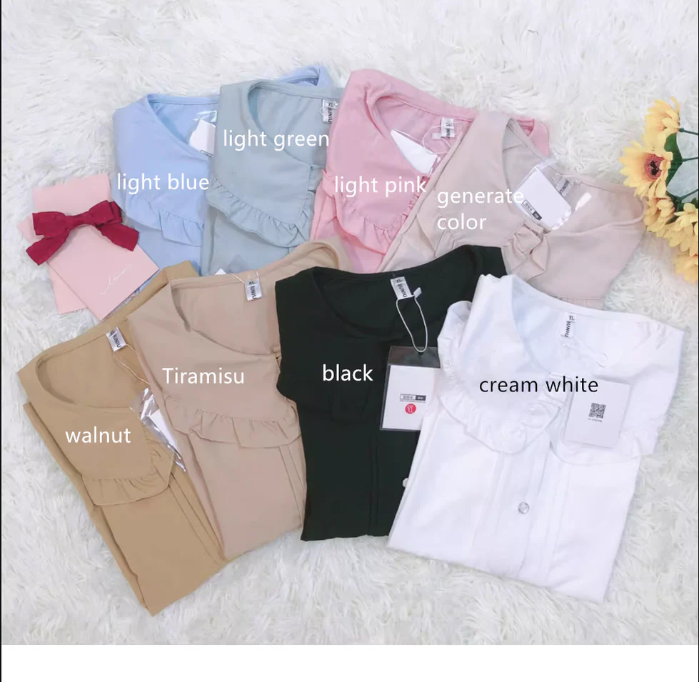 Plus Size Lolita Blouse, Oversized Short Sleeve Shirt - Image 15