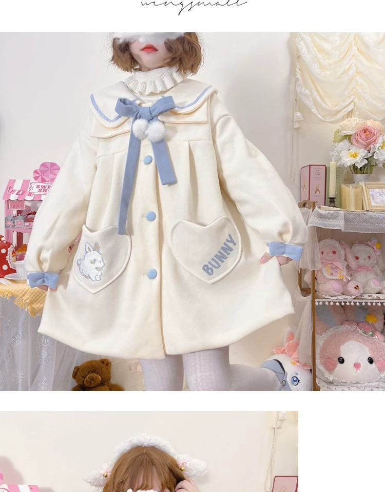 Plus Size Lolita Coat Woolen Winter Lolita Overcoat - Image 6