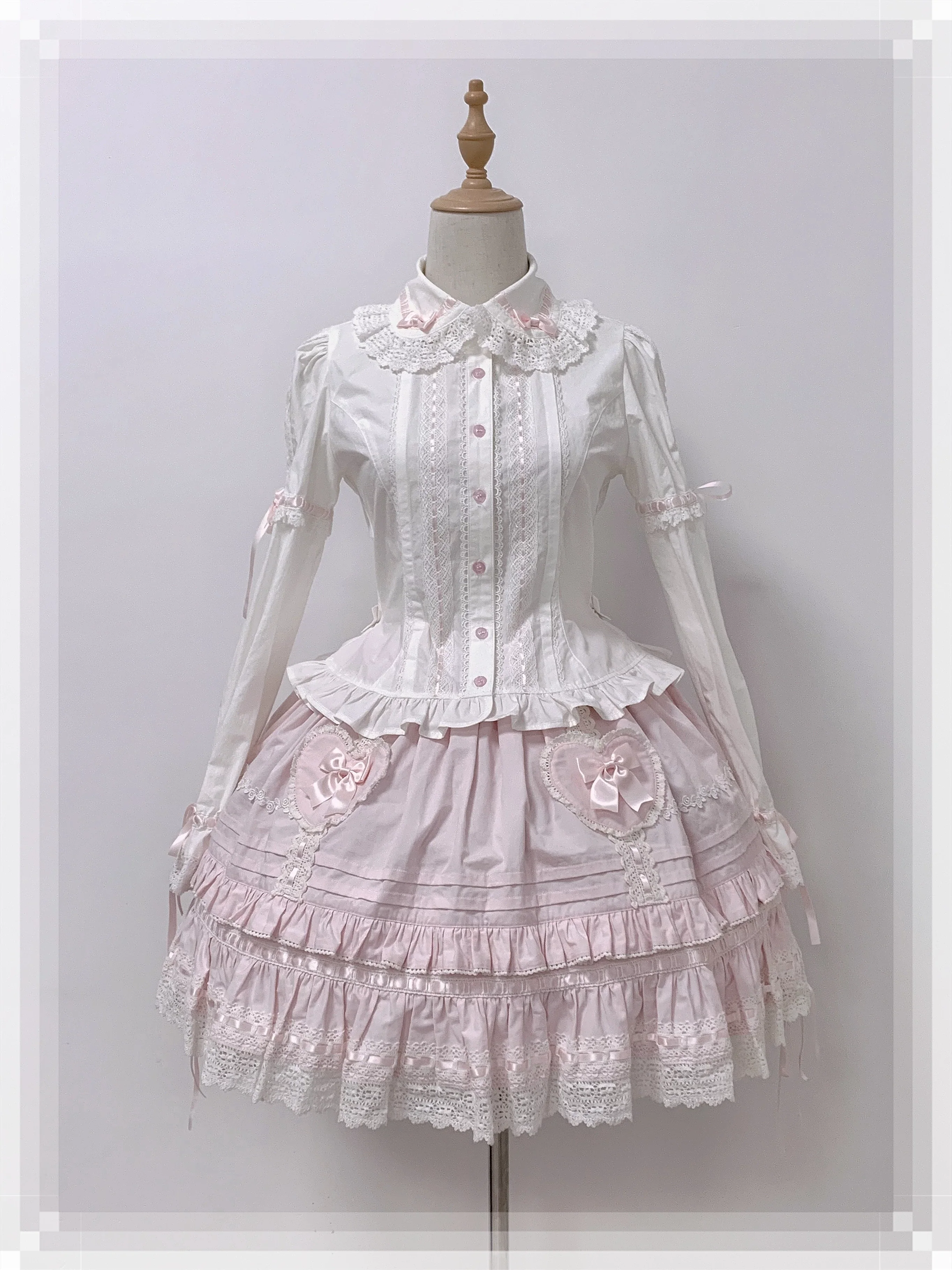 Bunny's Wish - Old School Lolita Coat, Flounce Hem Skirt - Image 20